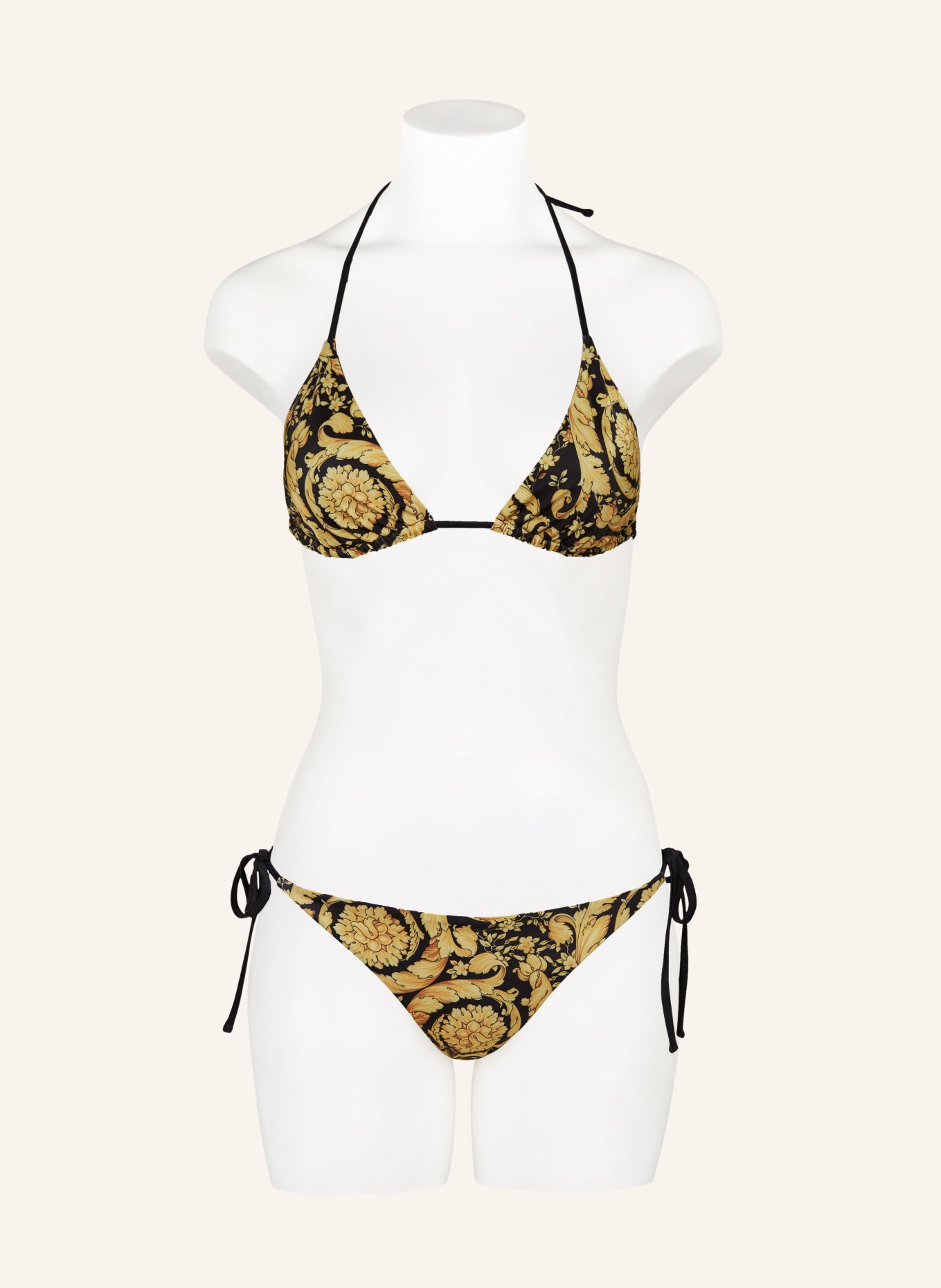 VERSACE Triangel-Bikini-Top, Farbe: SCHWARZ/ GOLD (Bild 2)