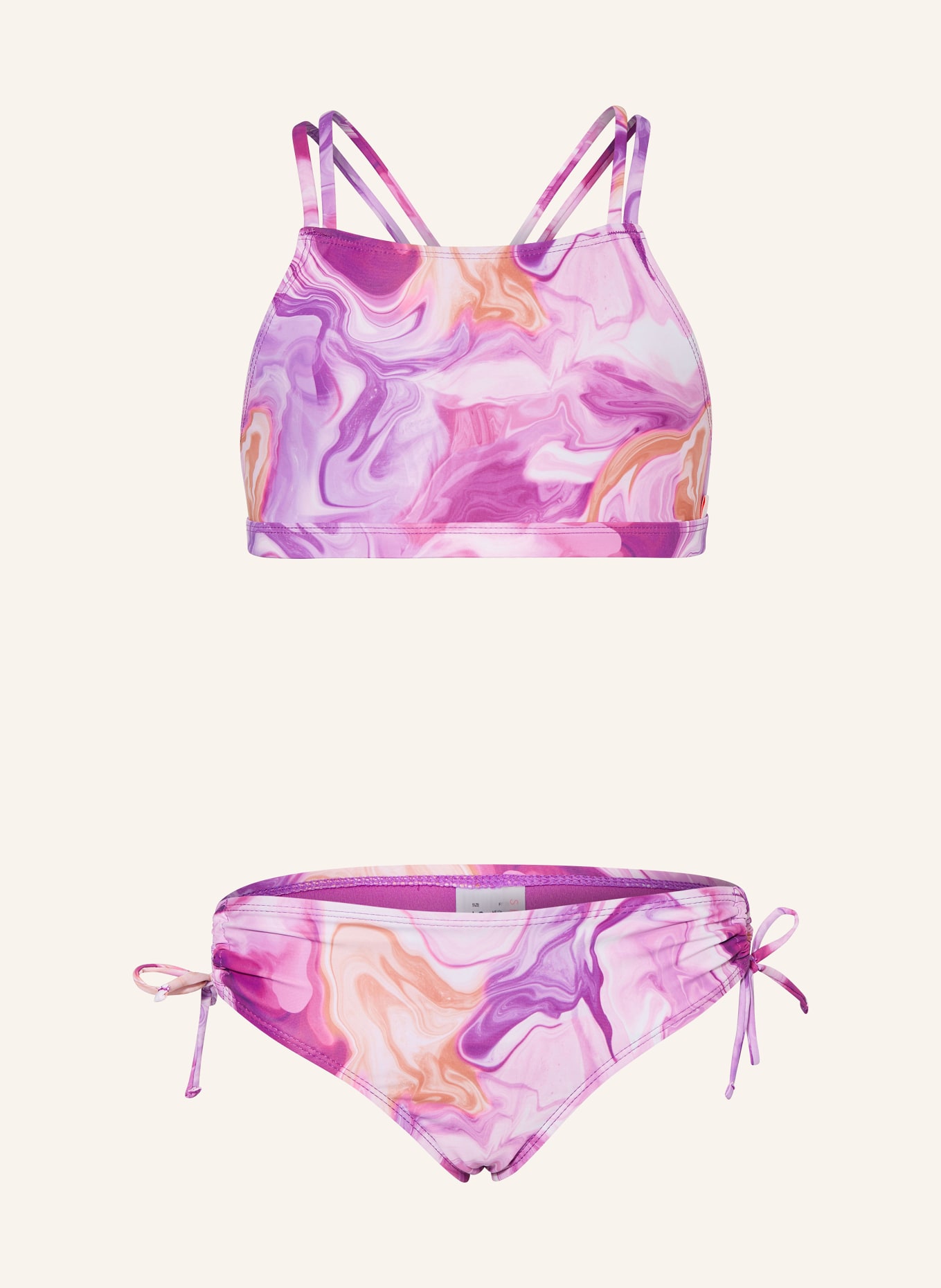 SEAFOLLY Bralette-Bikini ELECTRIC SUNSET, Farbe: FUCHSIA/ DUNKELORANGE/ WEISS (Bild 1)