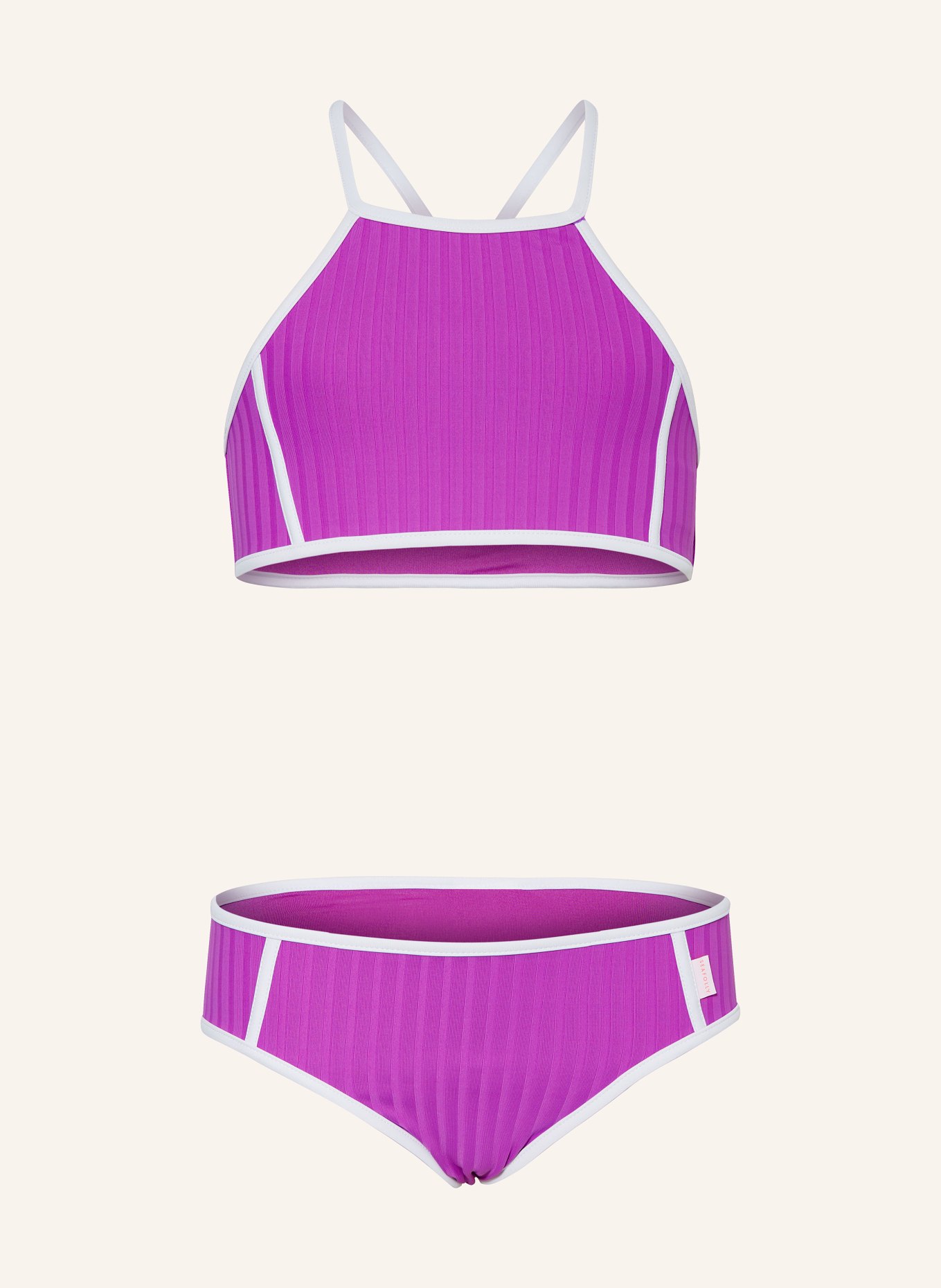 SEAFOLLY Bikini bralette ESSENTIALS SPORTY, Kolor: LILA/ BIAŁY (Obrazek 1)