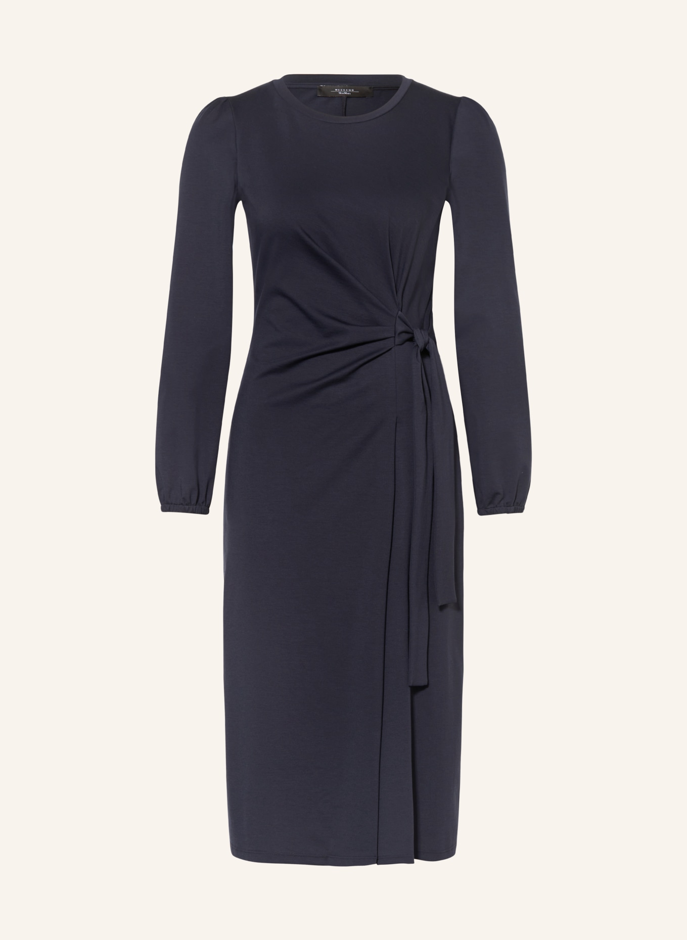 WEEKEND MaxMara Jersey dress FEBE in wrap look, Color: DARK BLUE (Image 1)