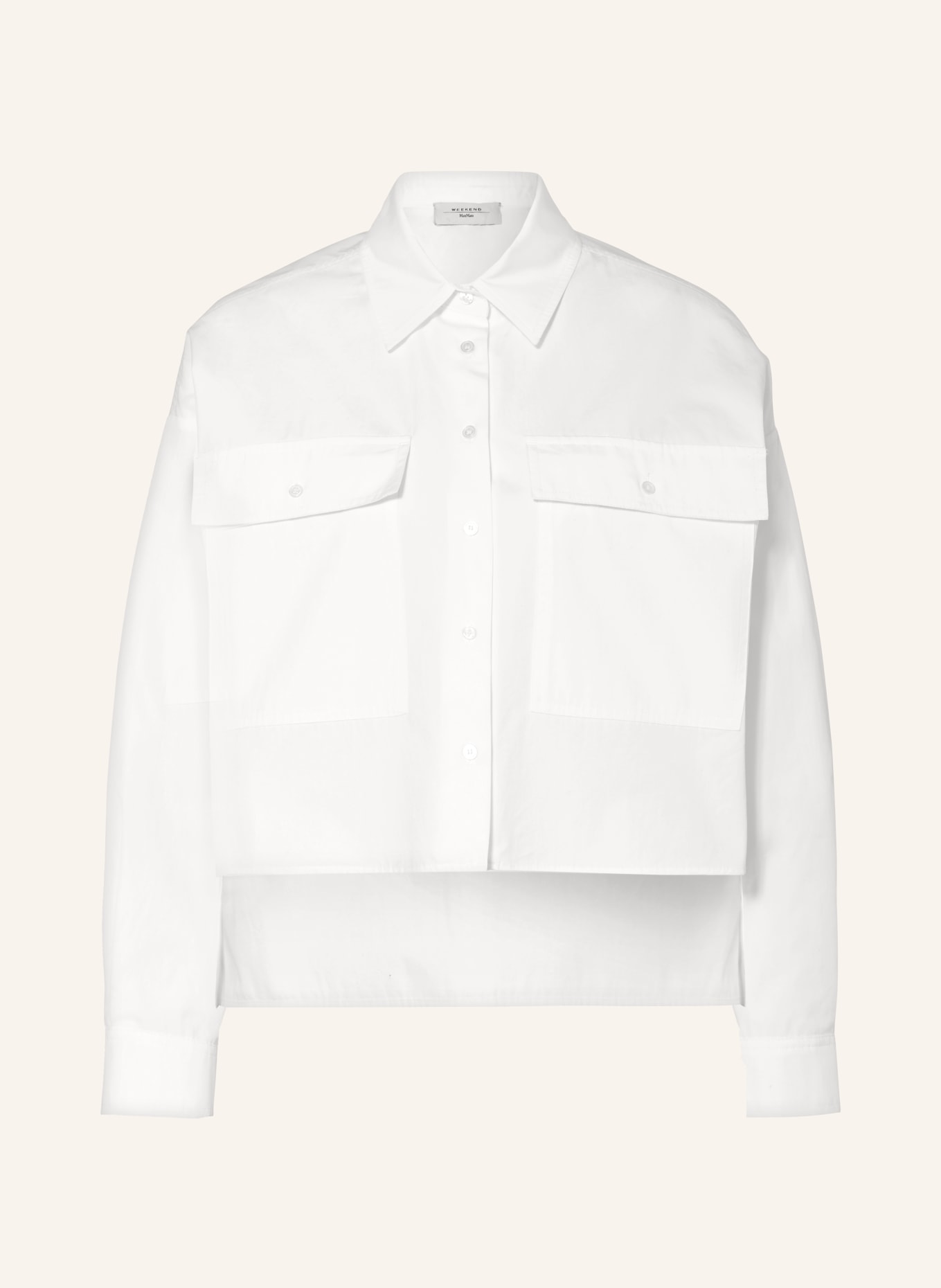 WEEKEND MaxMara Cropped shirt blouse CARTER, Color: WHITE (Image 1)