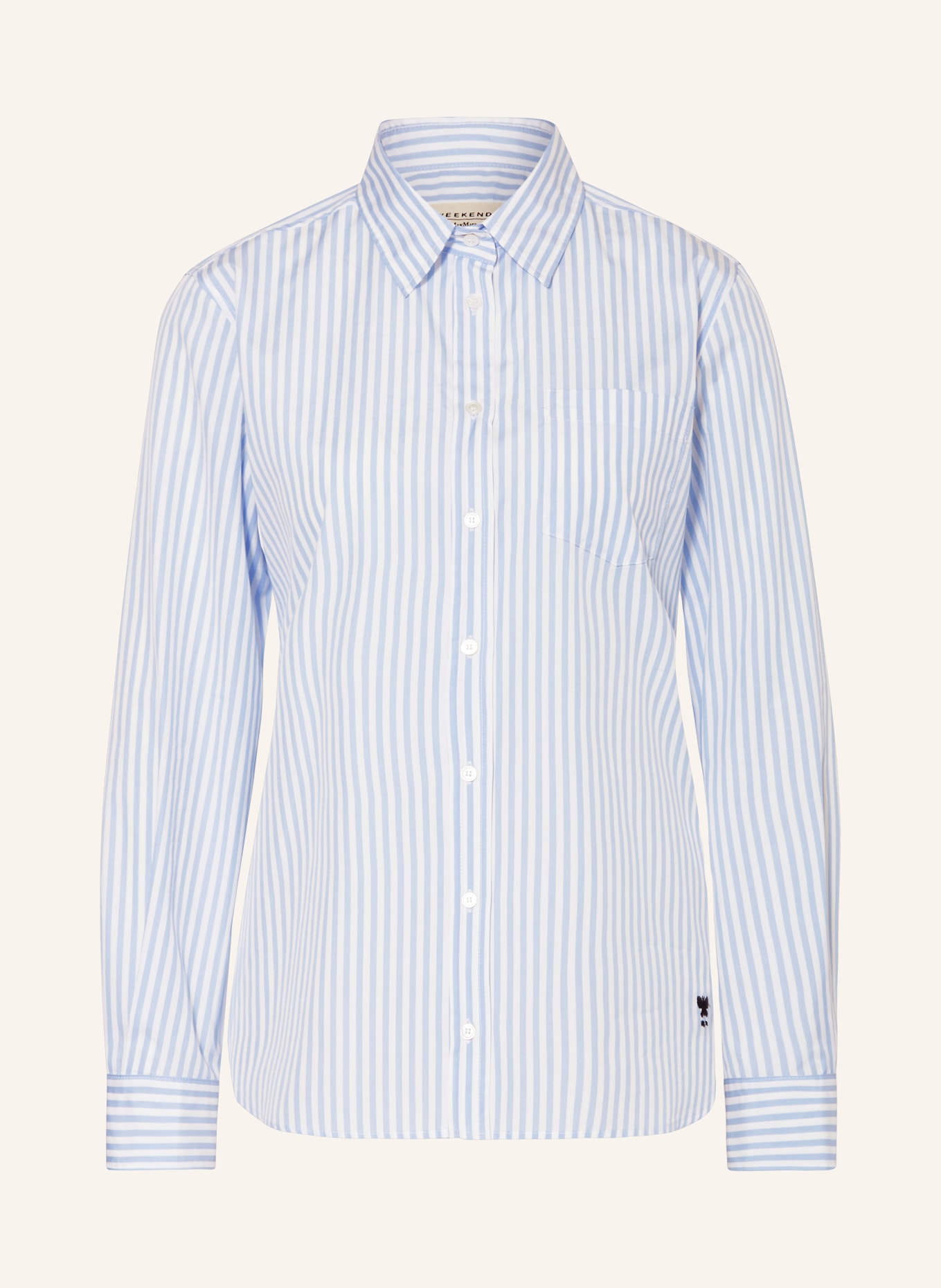 WEEKEND MaxMara Shirt blouse VIGLIO, Color: LIGHT BLUE/ WHITE (Image 1)