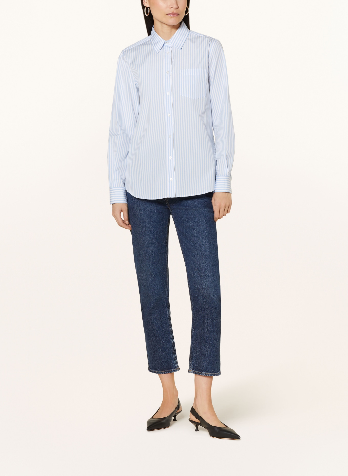 WEEKEND MaxMara Shirt blouse VIGLIO, Color: LIGHT BLUE/ WHITE (Image 2)