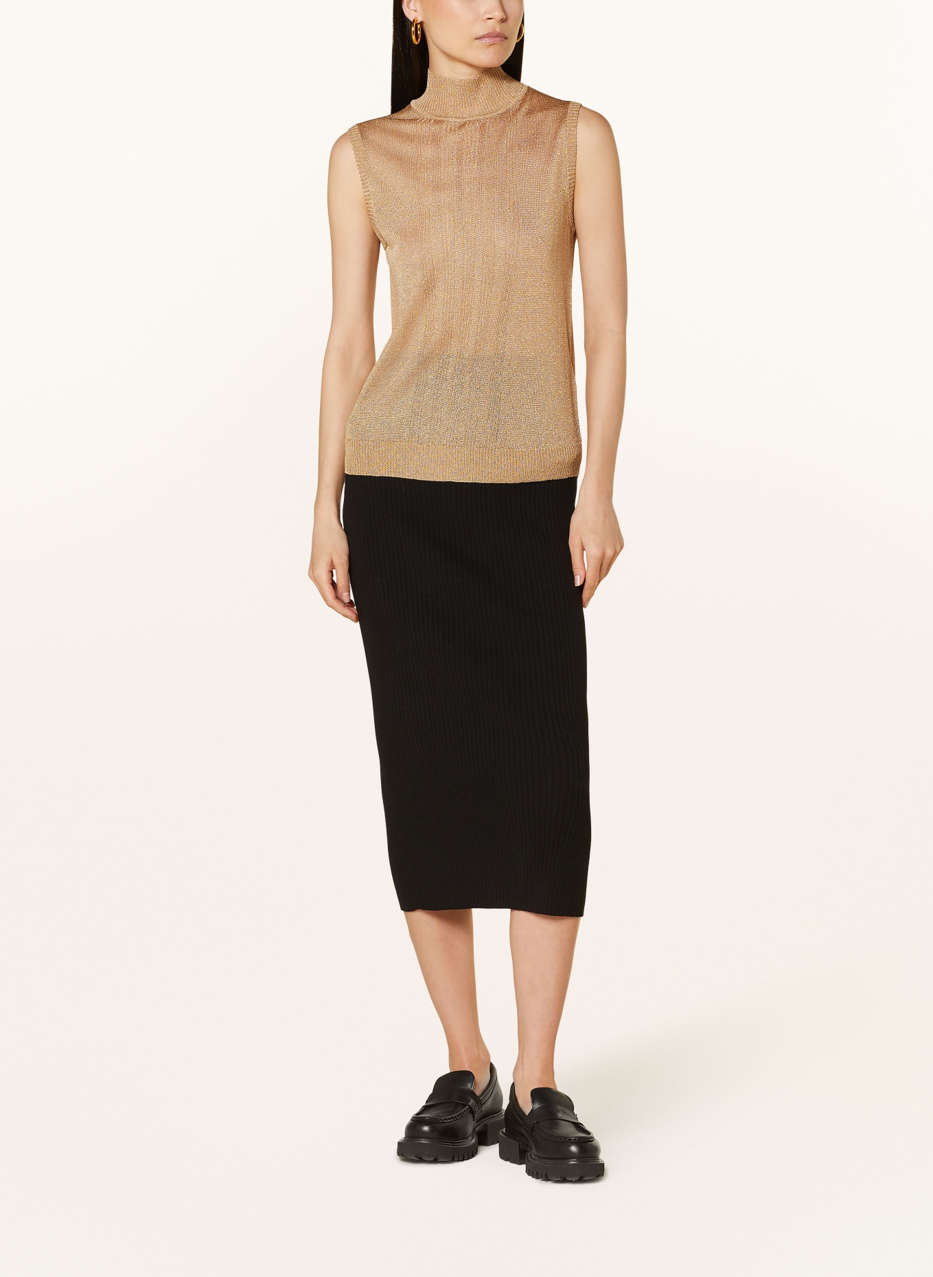 WEEKEND MaxMara Knit top RODESIA with glitter thread, Color: GOLD (Image 2)
