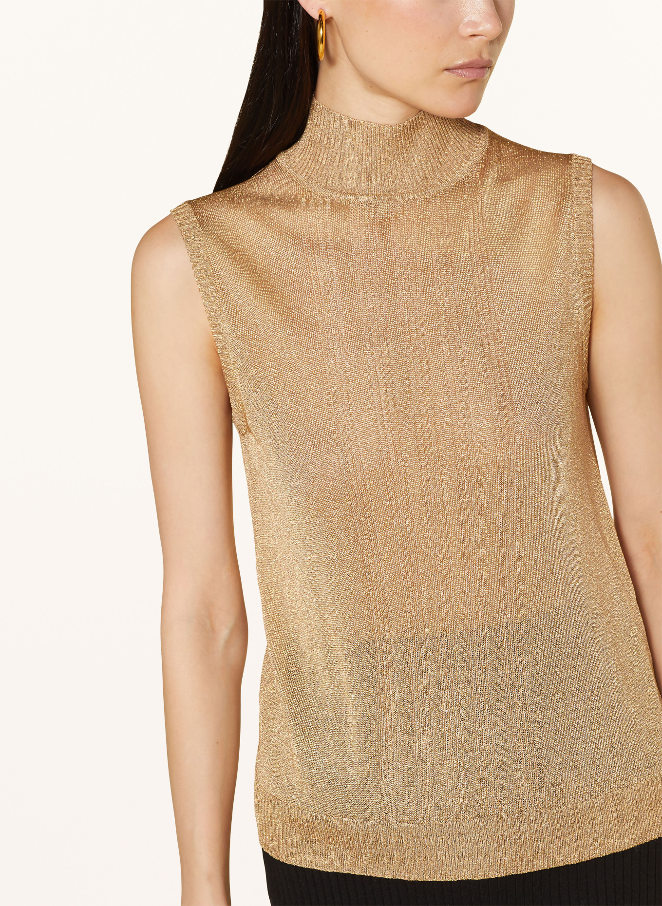 WEEKEND MaxMara Knit top RODESIA with glitter thread, Color: GOLD (Image 4)