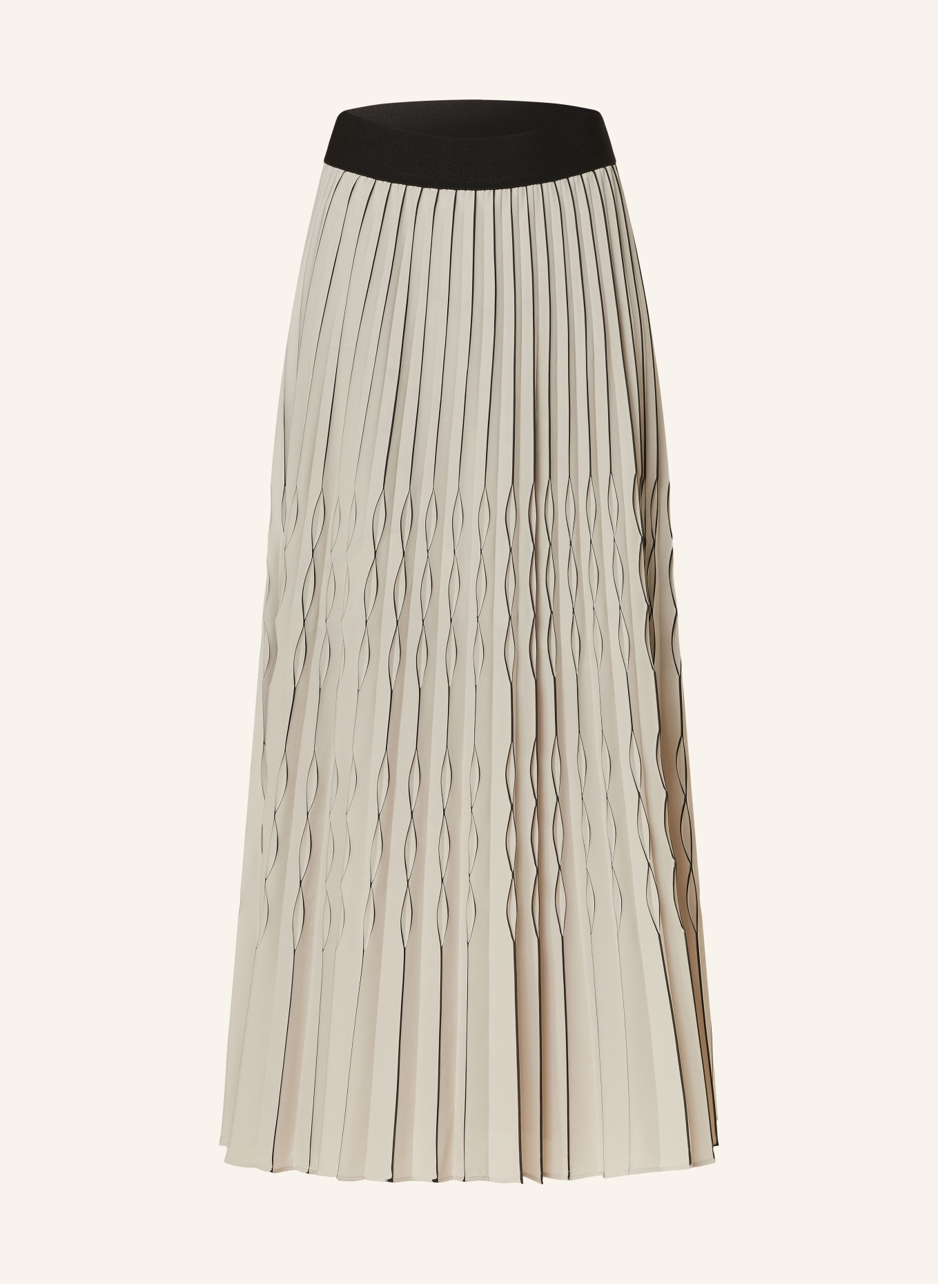 SPORTALM Pleated skirt, Color: LIGHT GRAY/ BLACK (Image 1)