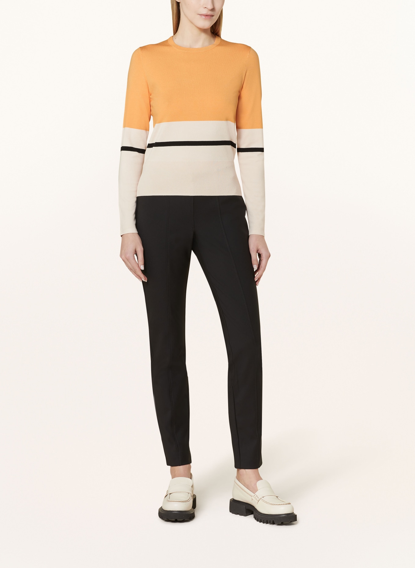 SPORTALM Sweater, Color: LIGHT ORANGE/ CREAM/ BLACK (Image 2)