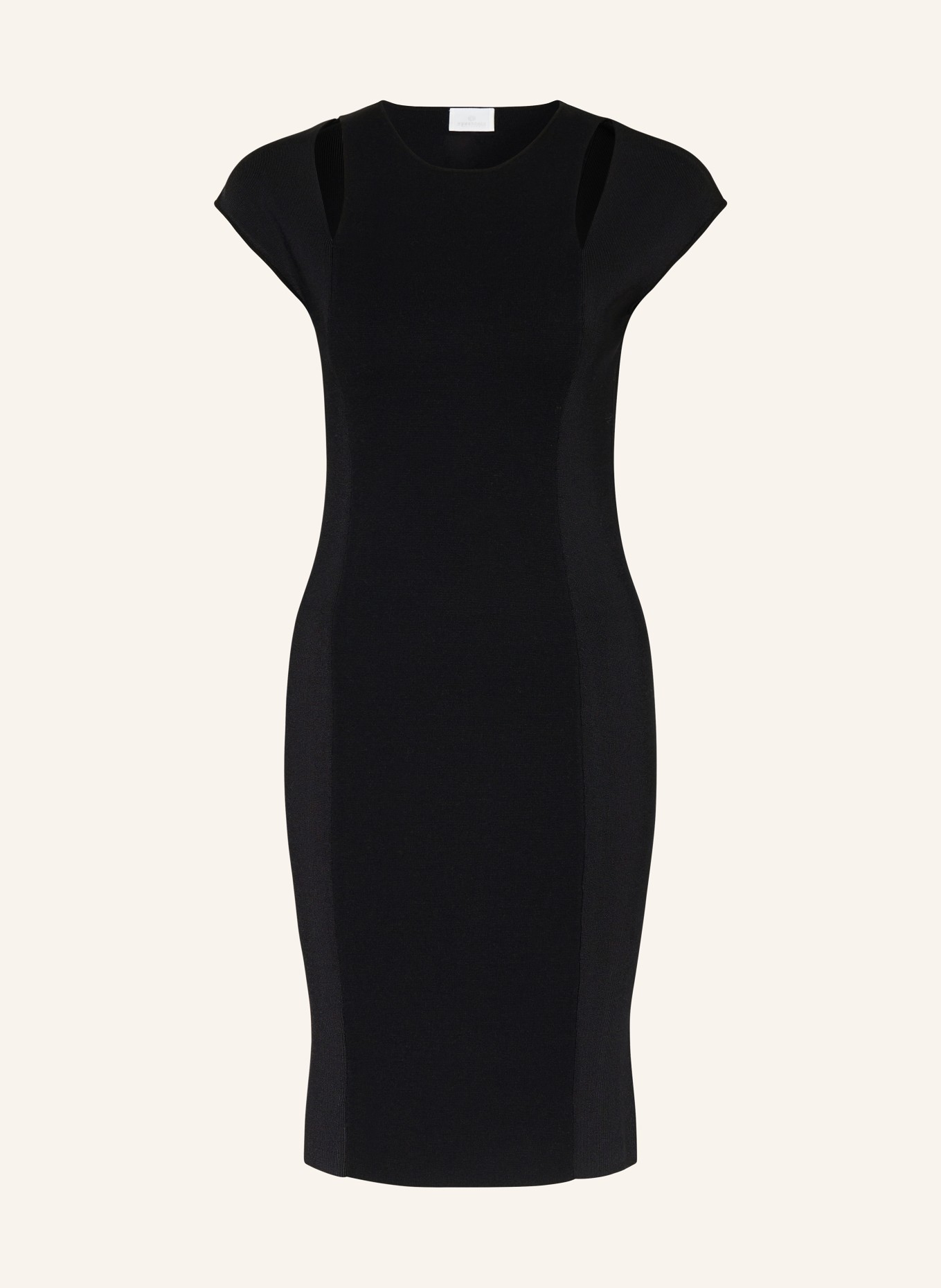SPORTALM Knit dress with cut-outs, Color: BLACK (Image 1)