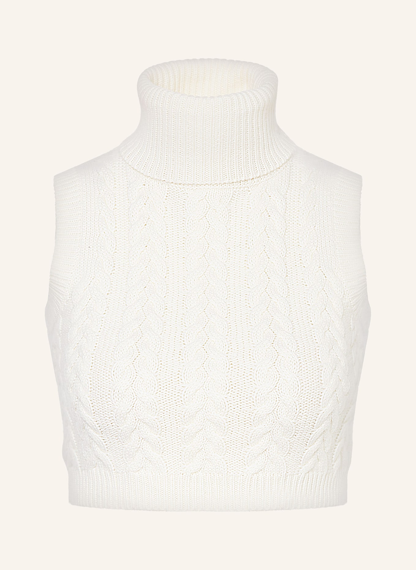 Max Mara Cropped sweater vest OSCURO with cashmere, Color: ECRU (Image 1)