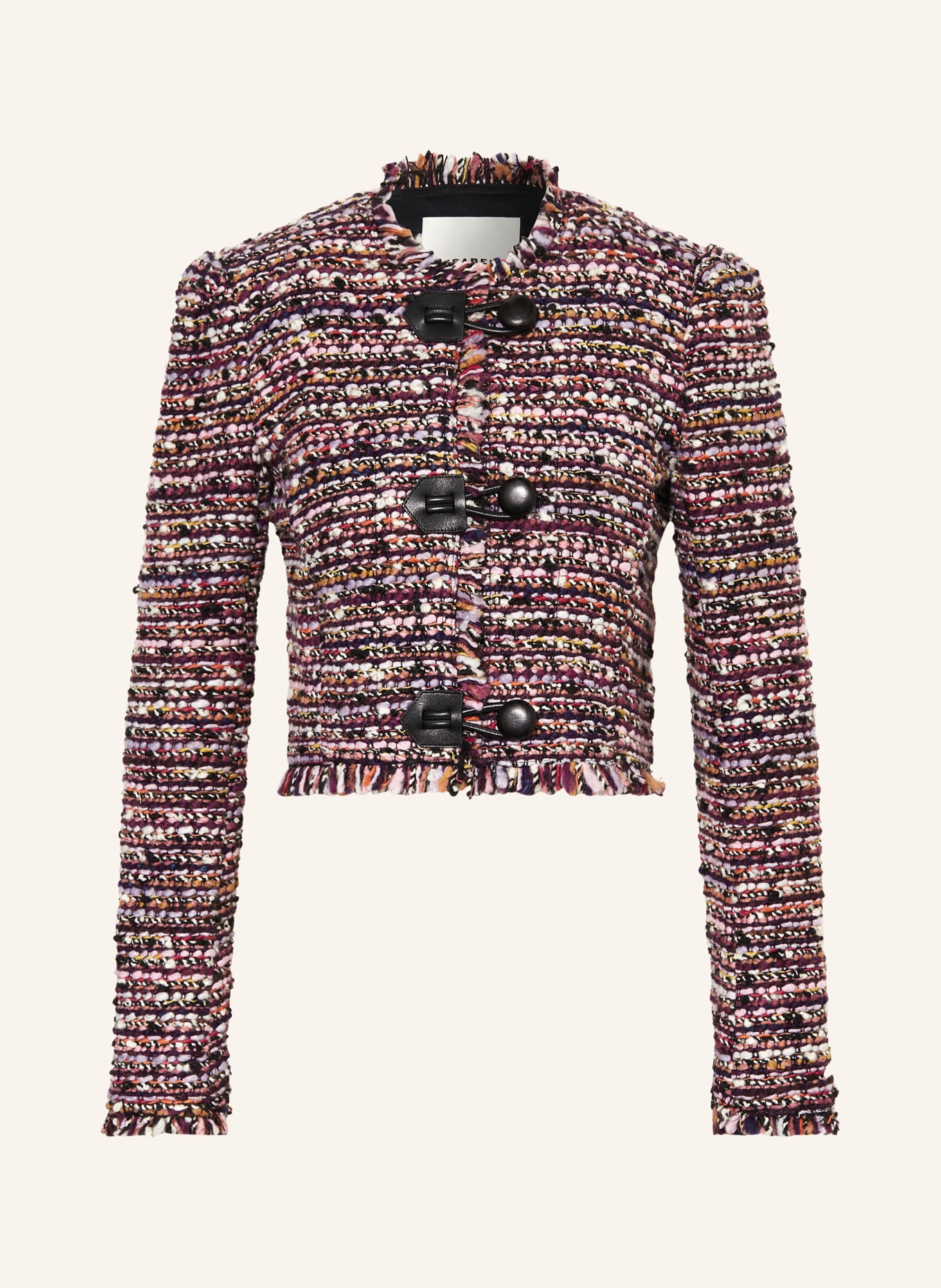 ISABEL MARANT Kastenjacke GRADILIA aus Tweed, Farbe: SCHWARZ/ WEISS/ LILA (Bild 1)