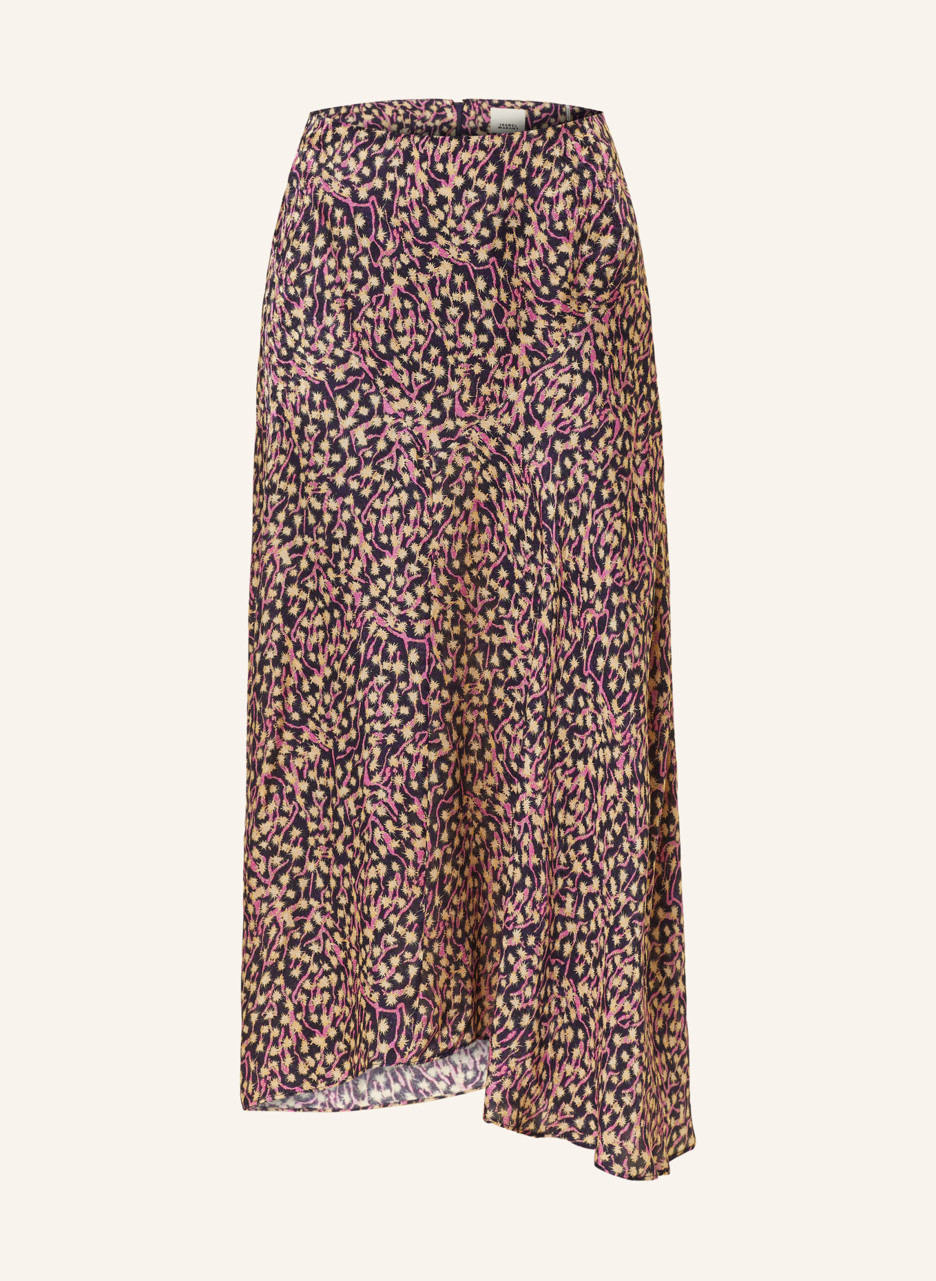 ISABEL MARANT Skirt LISANNE with silk, Color: BLACK/ PINK/ CREAM (Image 1)