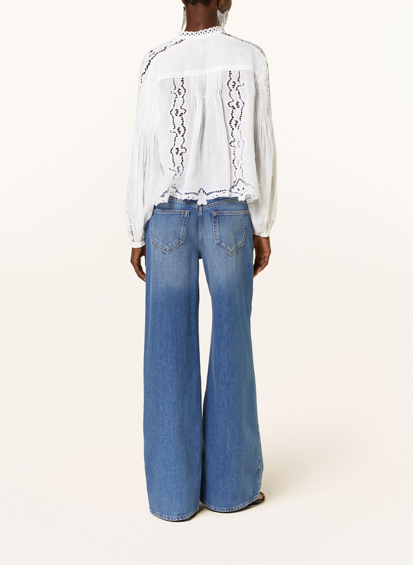 ISABEL MARANT Blouse KUBRA made of broderie anglaise, Color: WHITE (Image 3)