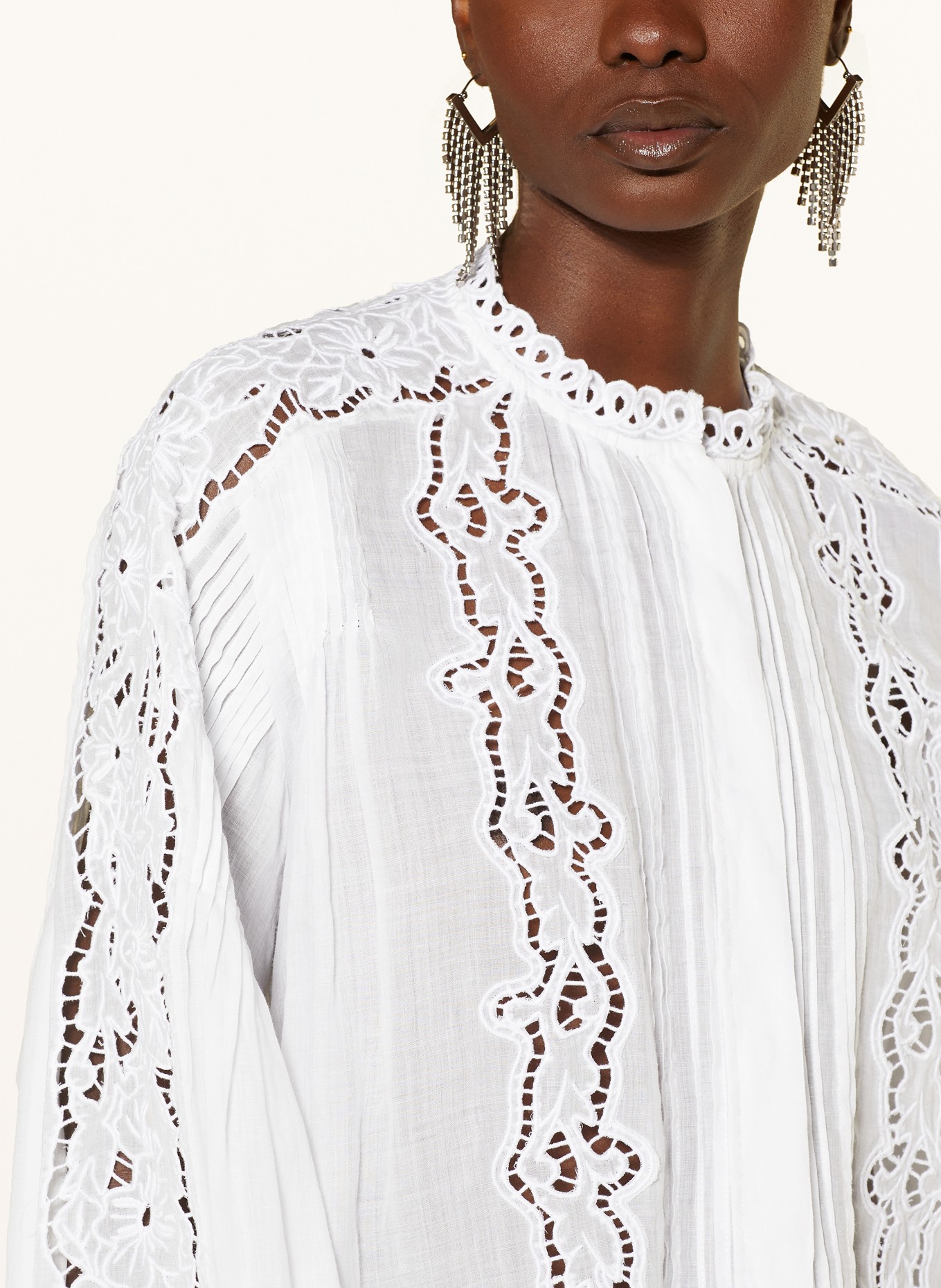 ISABEL MARANT Blouse KUBRA made of broderie anglaise, Color: WHITE (Image 4)