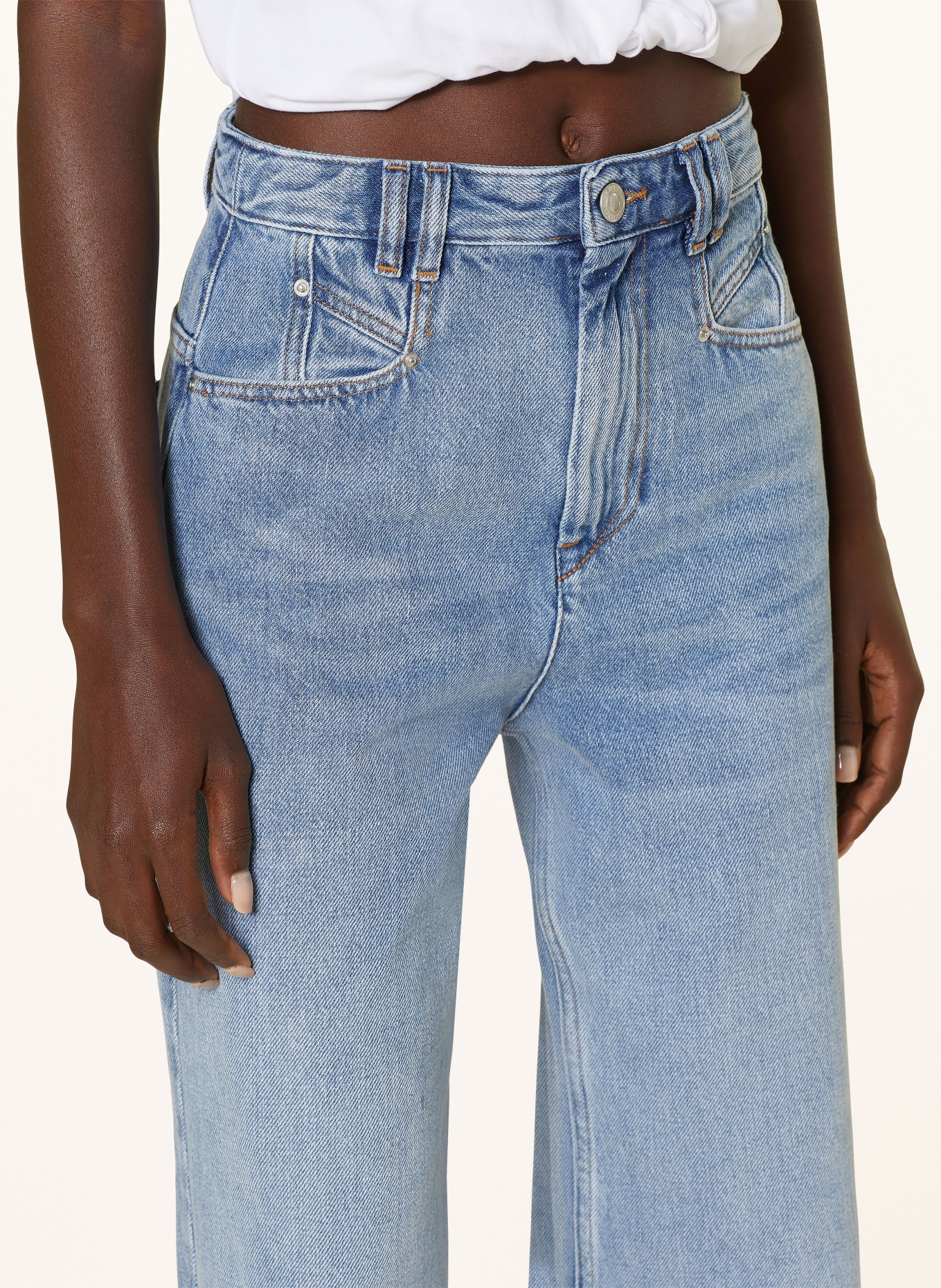 ISABEL MARANT Straight jeans LEMONY-GB, Color: 30IB ICE BLUE (Image 5)