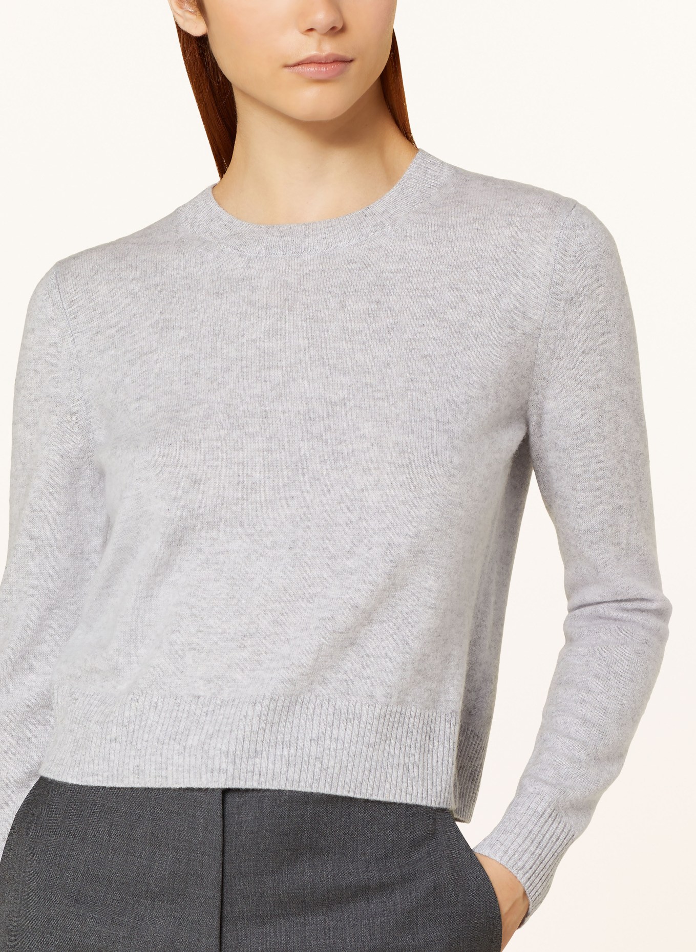 Light gray new arrivals cashmere sweater