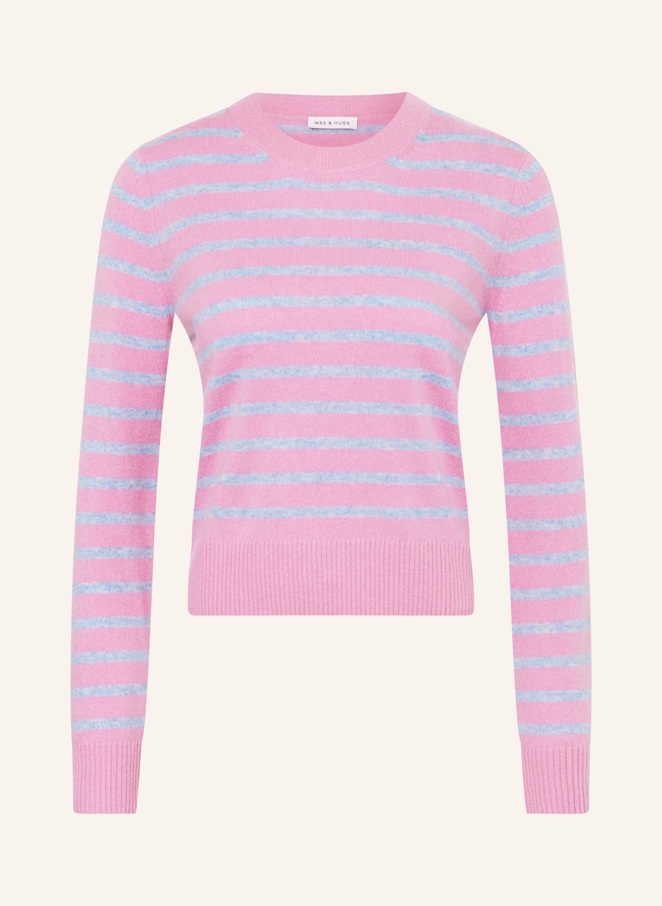 MRS & HUGS Cashmere-Pullover, Farbe: ROSA/ HELLBLAU (Bild 1)