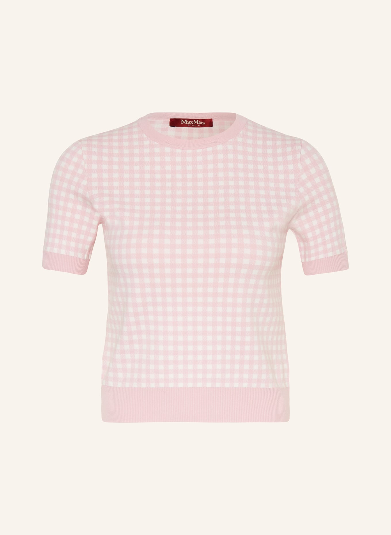 MaxMara STUDIO Knit shirt EPOCA, Color: PINK/ WHITE (Image 1)