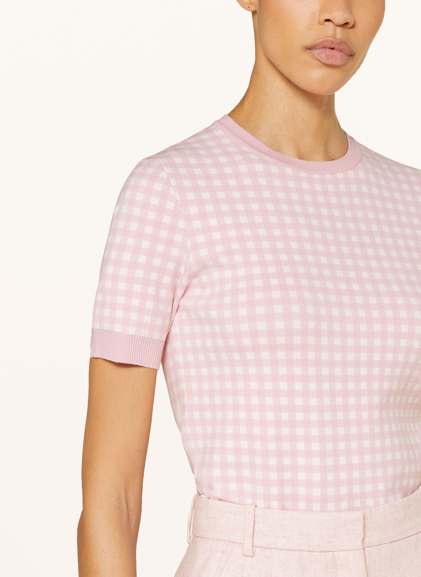 MaxMara STUDIO Knit shirt EPOCA, Color: PINK/ WHITE (Image 4)