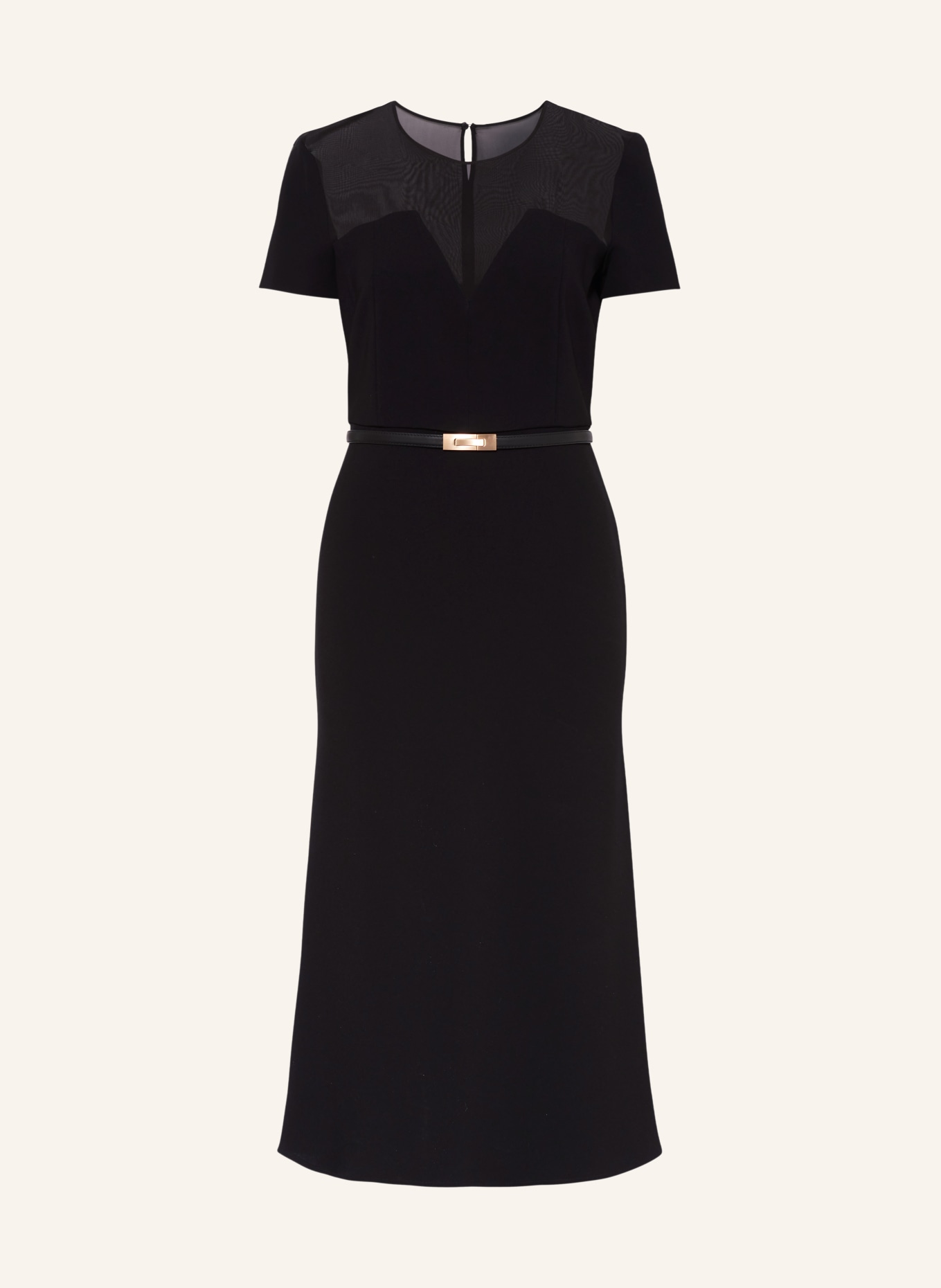 MaxMara STUDIO Sheath dress ASTURIE with silk, Color: BLACK (Image 1)