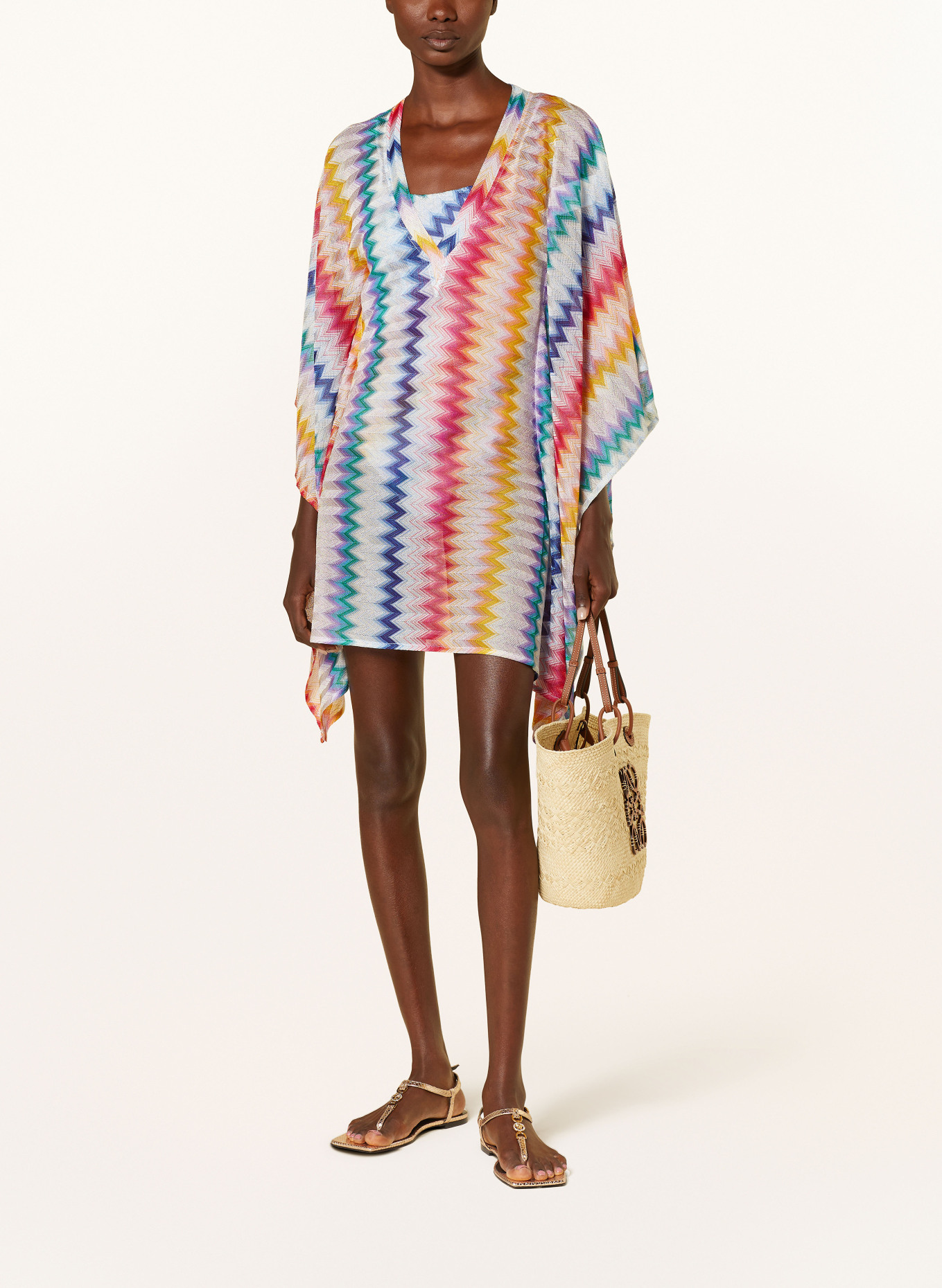 MISSONI Kaftans with glitter thread, Color: RED/ WHITE/ BLUE (Image 2)