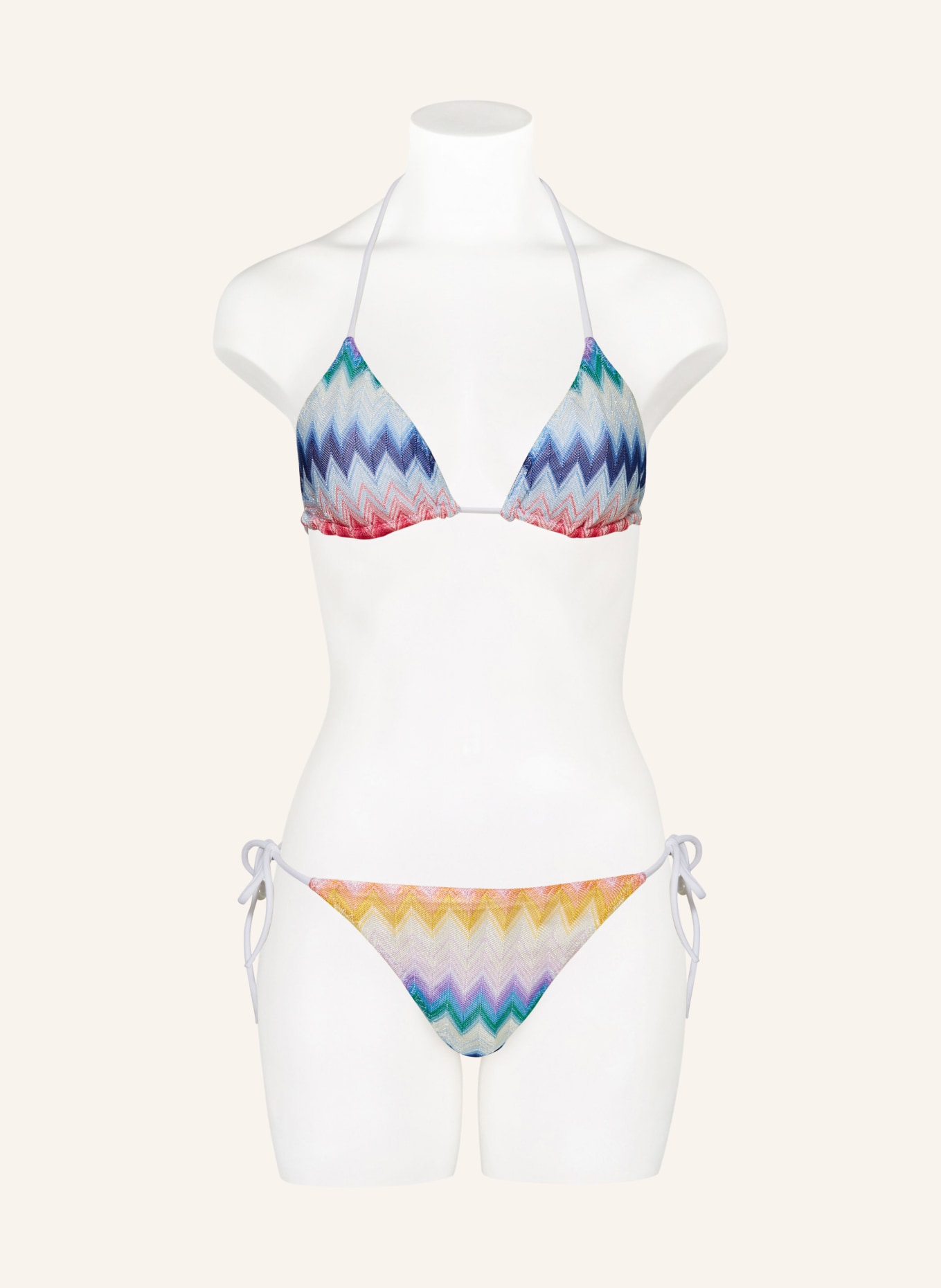 MISSONI Triangle bikini, Color: YELLOW/ PURPLE/ GREEN (Image 2)