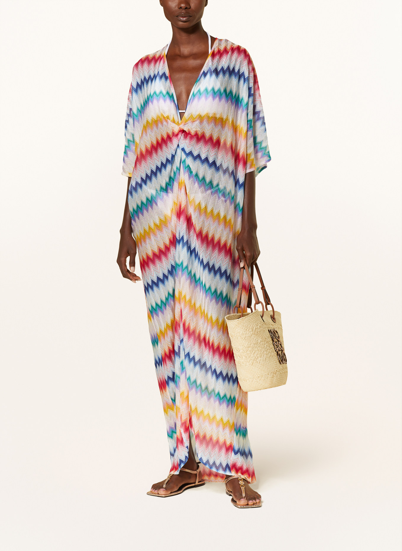 MISSONI Beach dress with glitter thread, Color: BLUE/ GREEN/ YELLOW (Image 2)