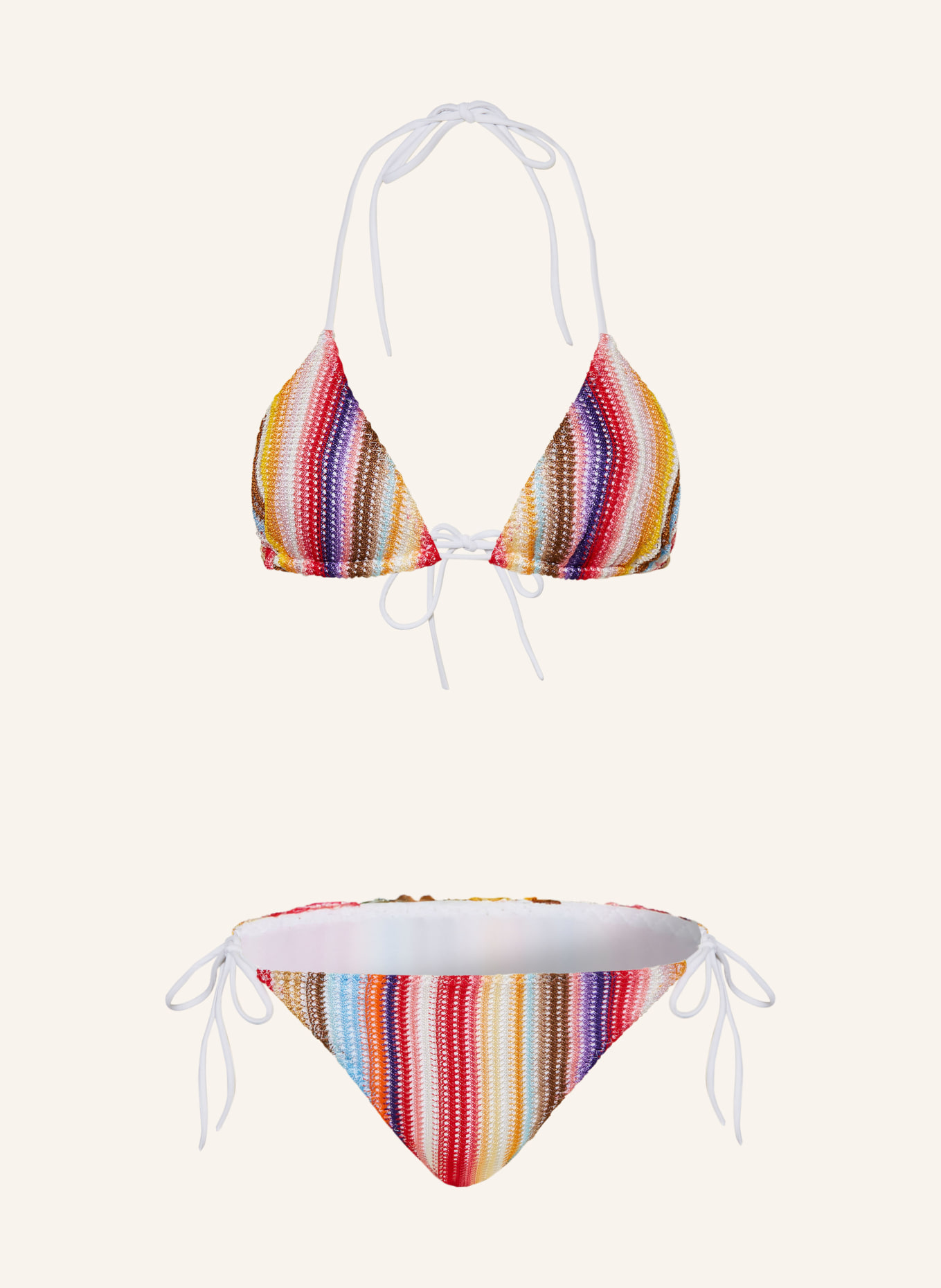 MISSONI Triangel-Bikini, Farbe: ROT/ GELB/ LILA (Bild 1)