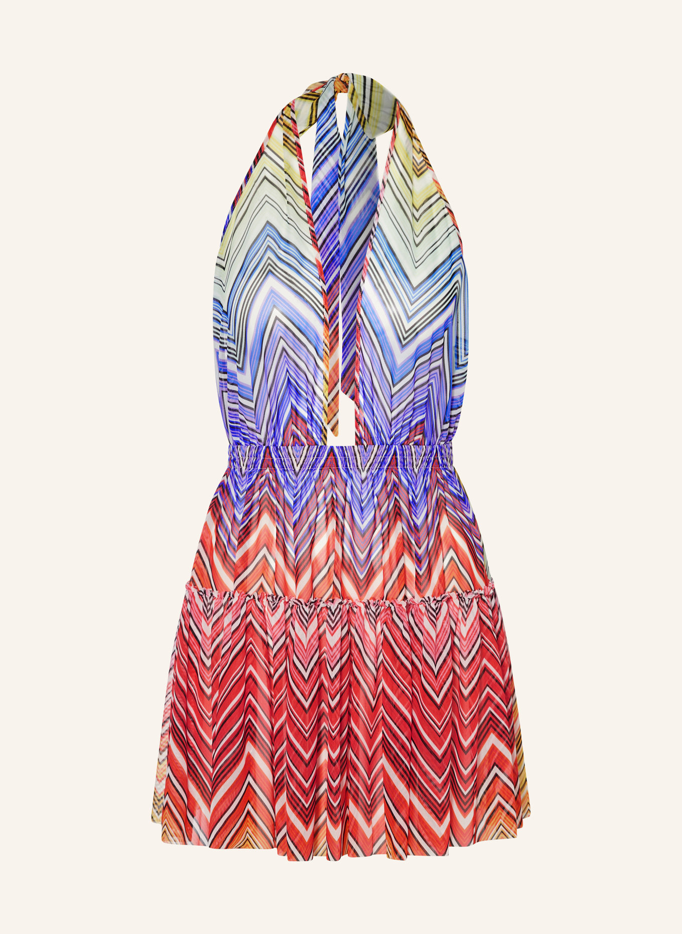 MISSONI Strandkleid aus Mesh, Farbe: ROT/ WEISS/ BLAU (Bild 1)