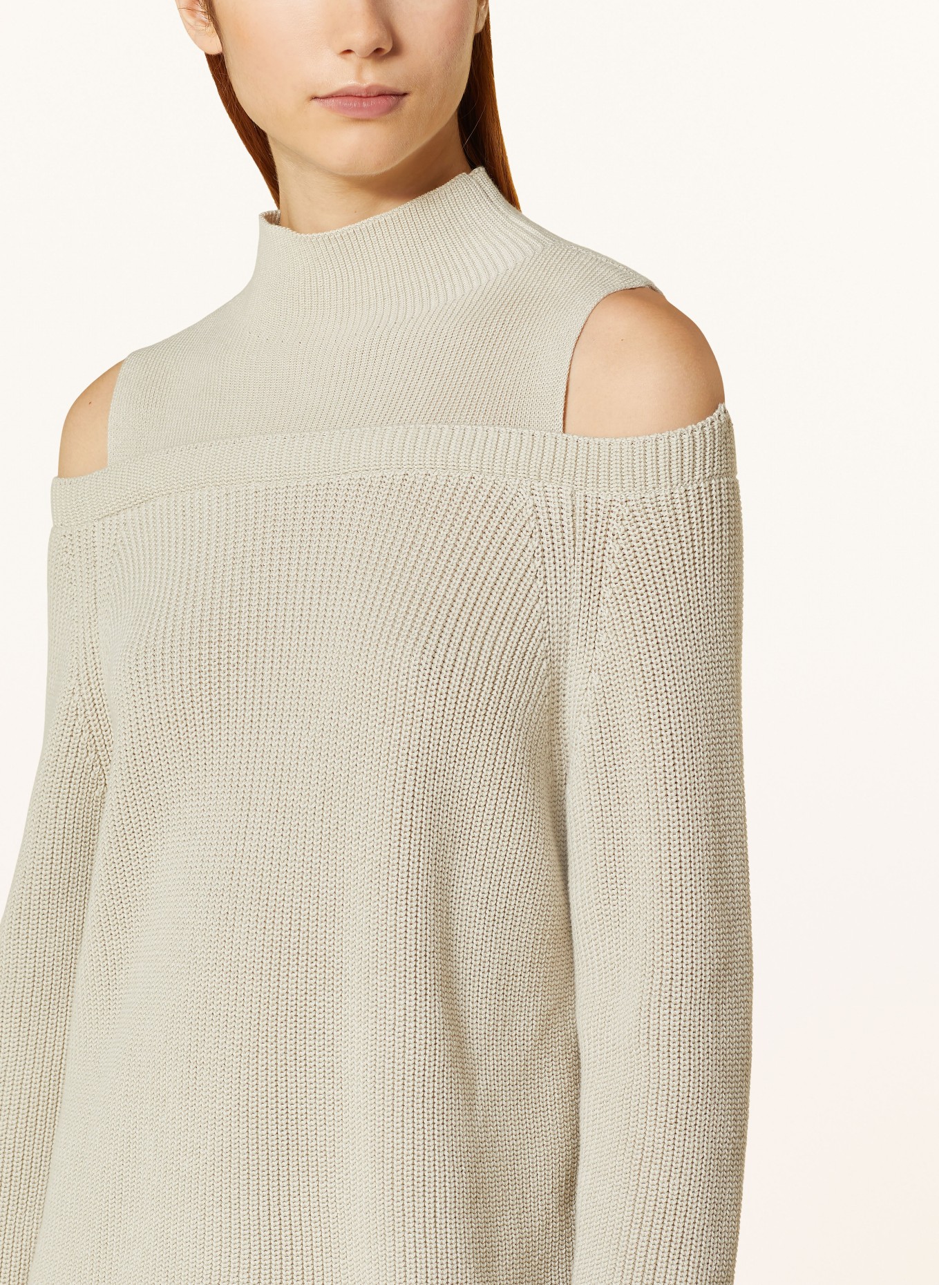 Cold shoulder cowl cheap neck sweater