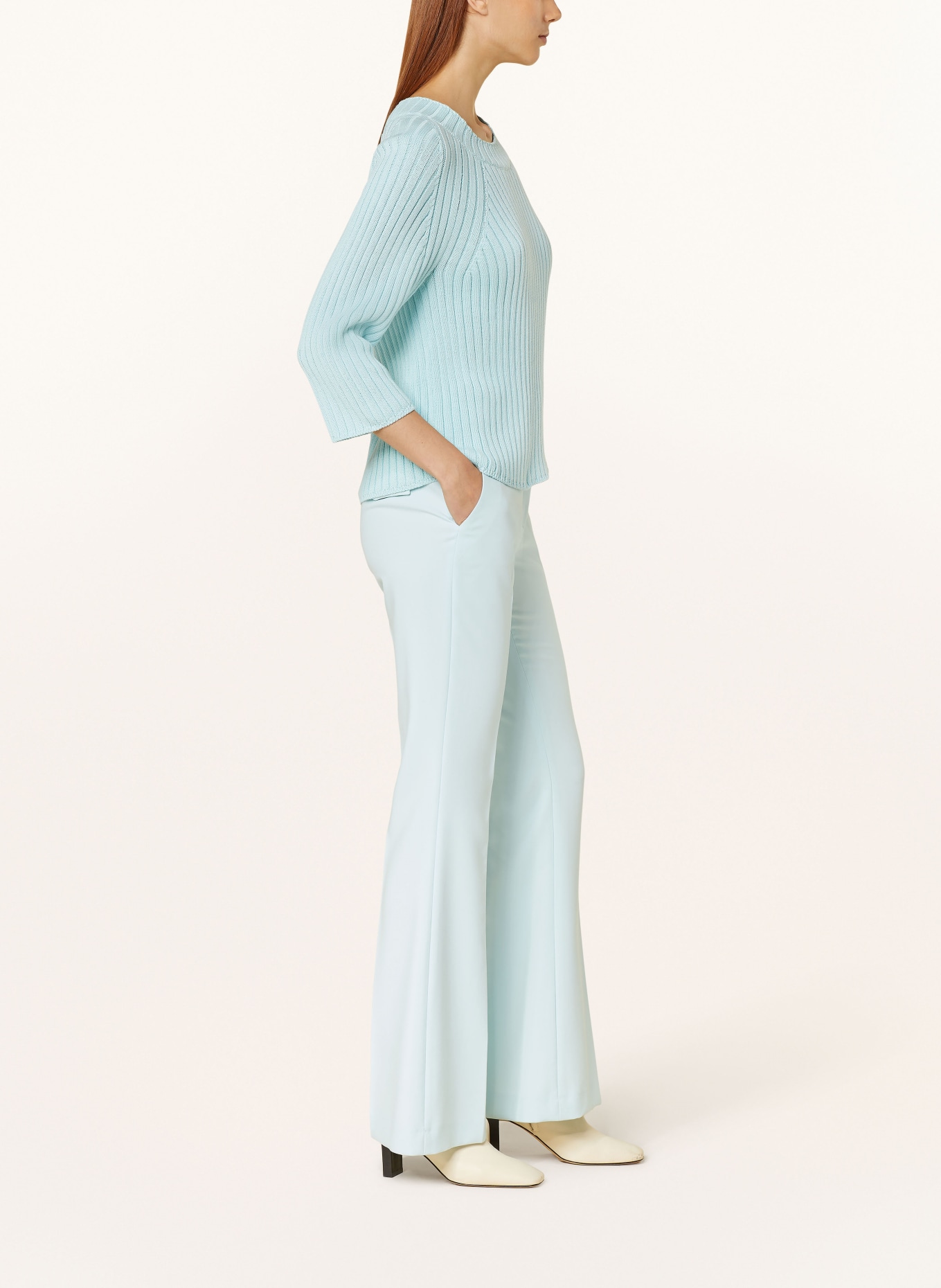 Turquoise wide sale leg trousers