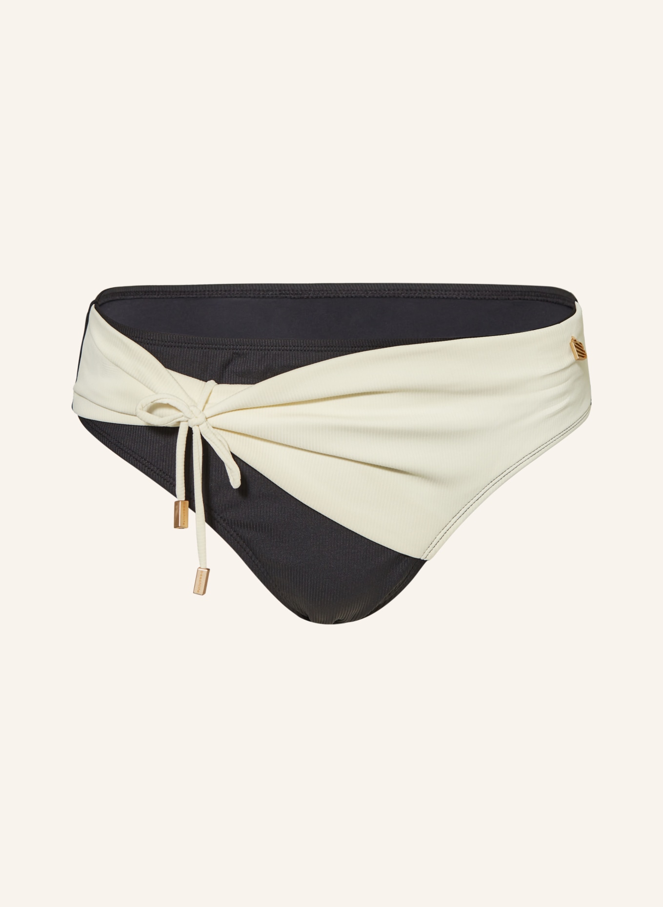 BEACHLIFE Basic bikini bottoms VANILLA & BLACK, Color: ECRU/ BLACK (Image 1)