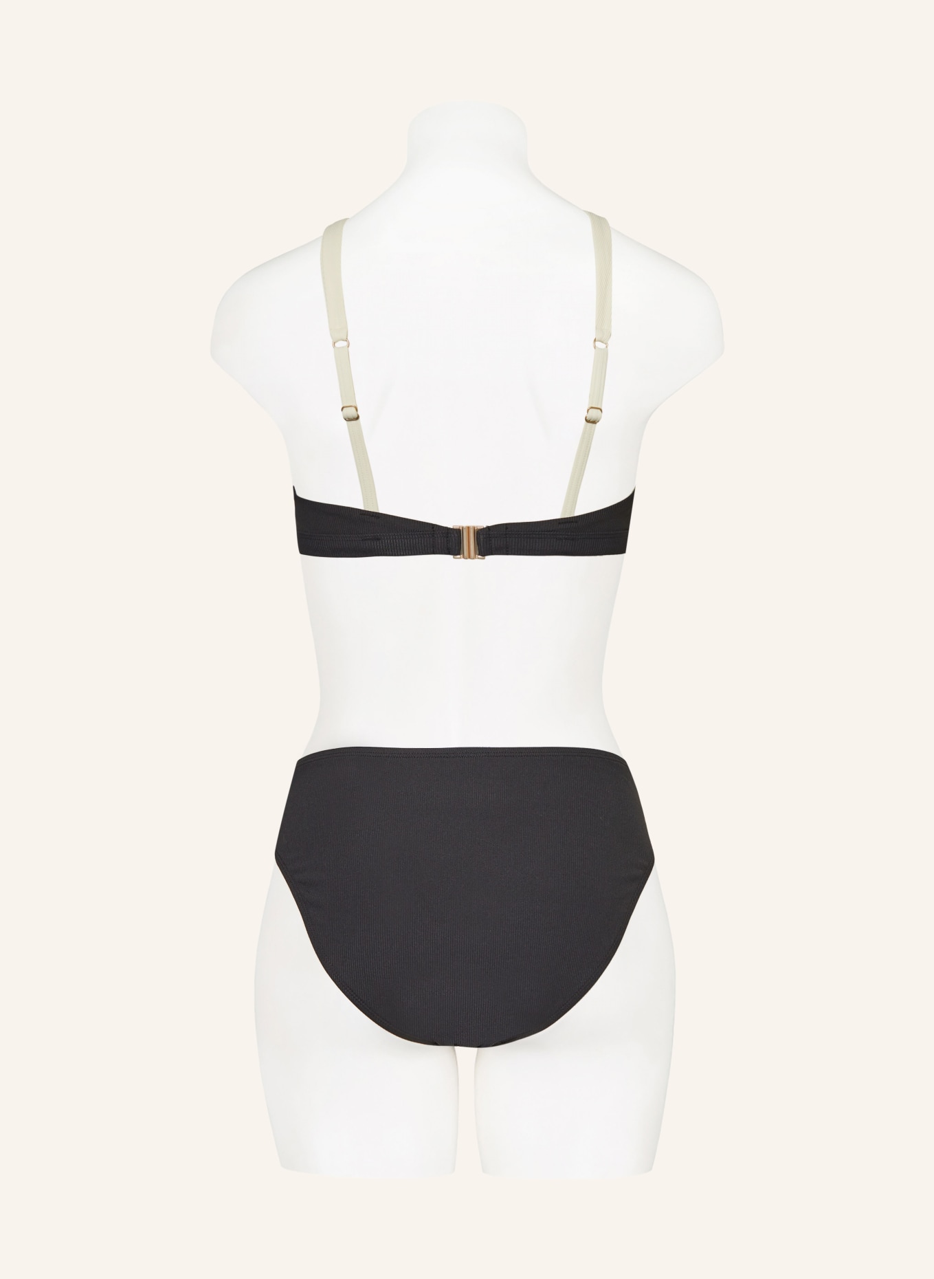 BEACHLIFE Basic bikini bottoms VANILLA & BLACK, Color: ECRU/ BLACK (Image 3)