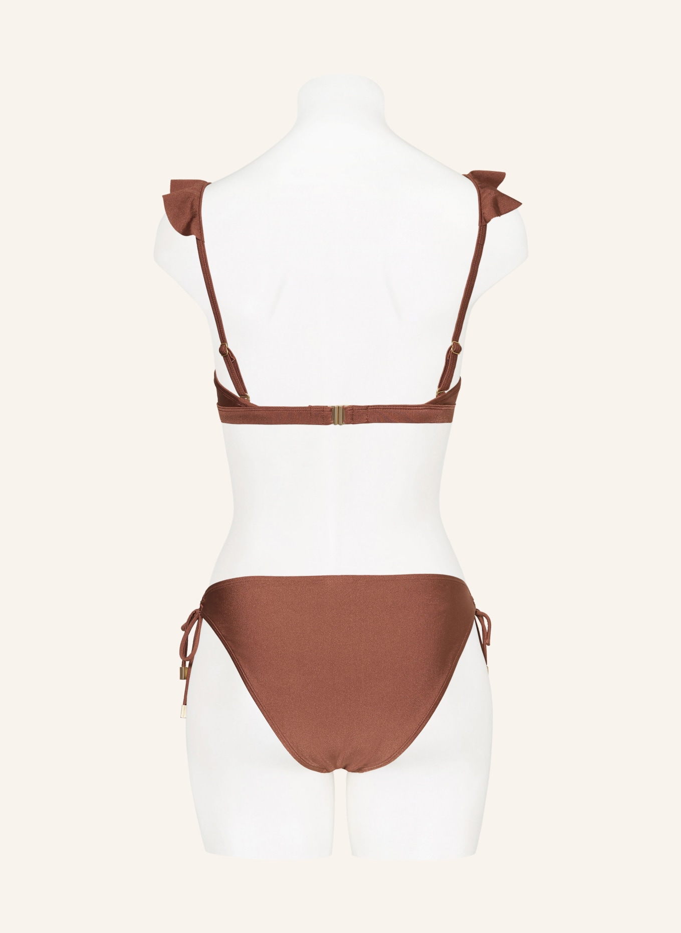 BEACHLIFE Basic bikini bottoms CHOCOLATE SHINE, Color: BROWN (Image 3)