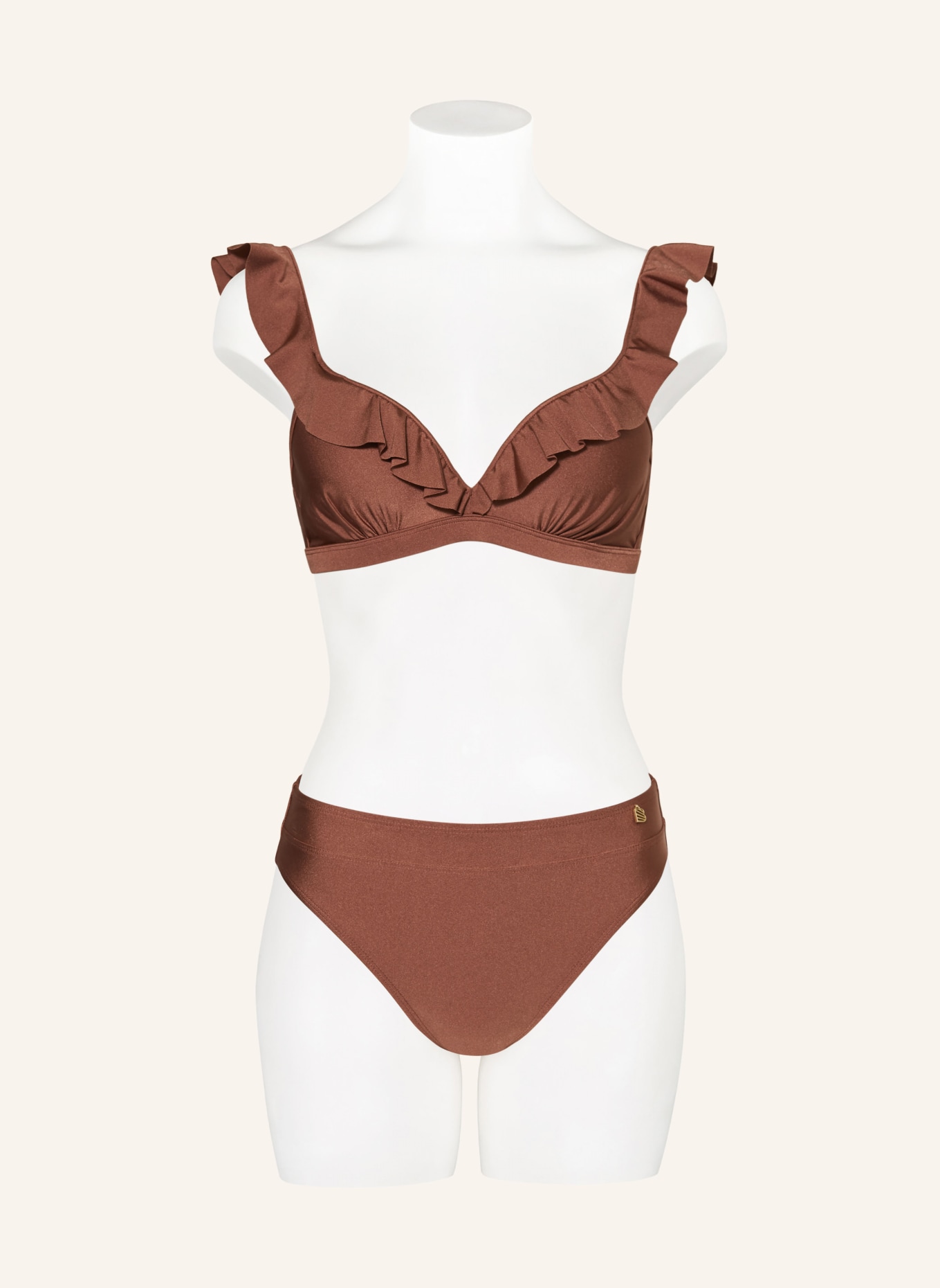 BEACHLIFE Panty bikini bottoms CHOCOLATE SHINE, Color: BROWN (Image 2)