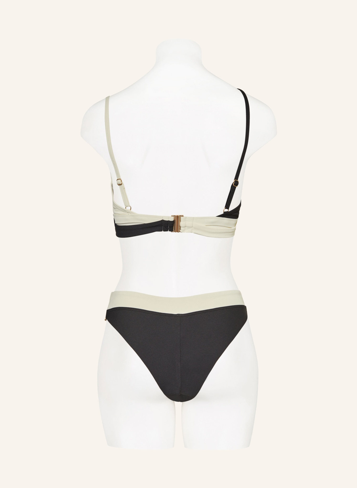 BEACHLIFE Underwired bikini top VANILLA & BLACK, Color: BLACK/ ECRU (Image 3)