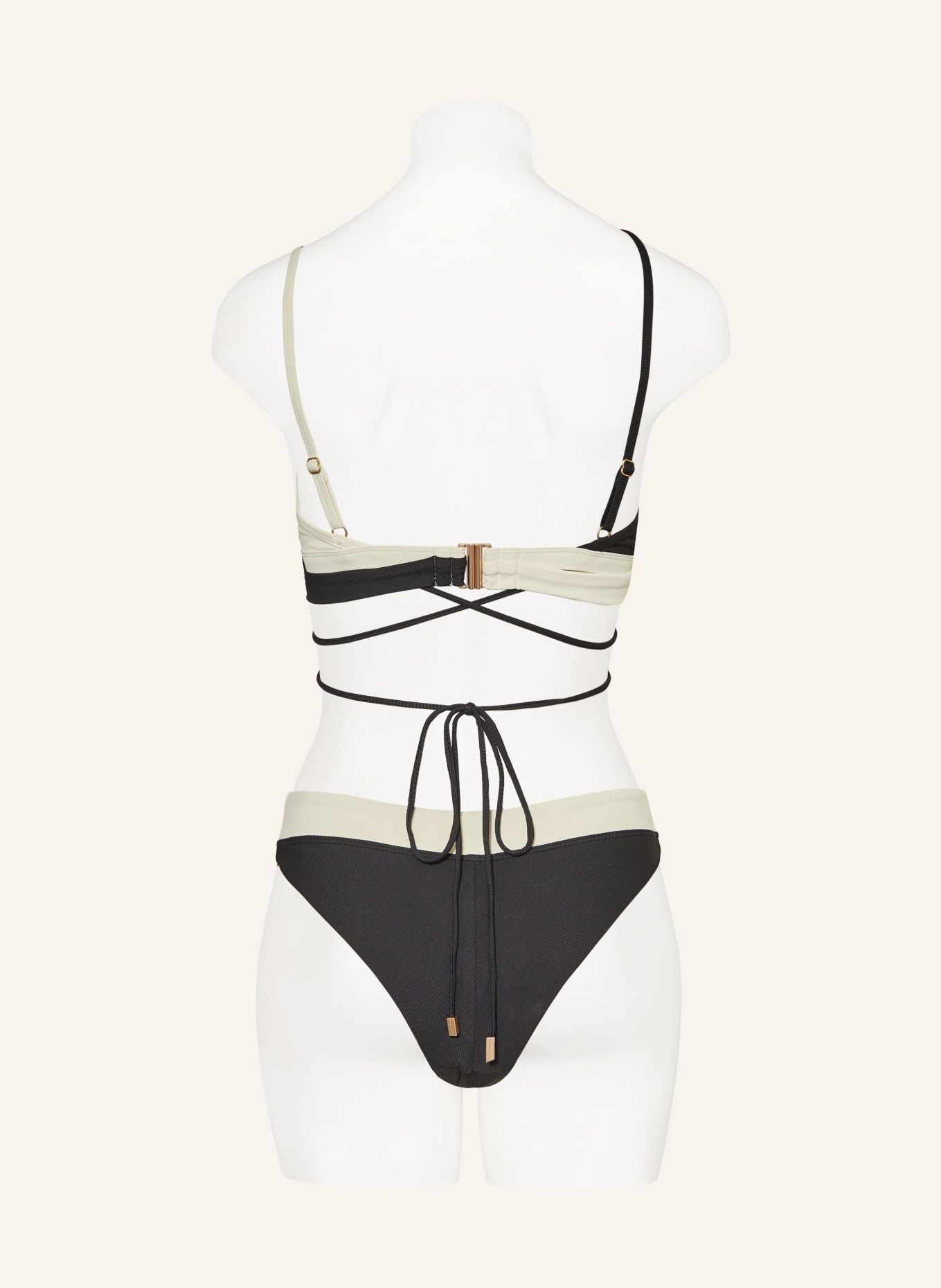 BEACHLIFE Underwired bikini top VANILLA & BLACK, Color: BLACK/ ECRU (Image 5)