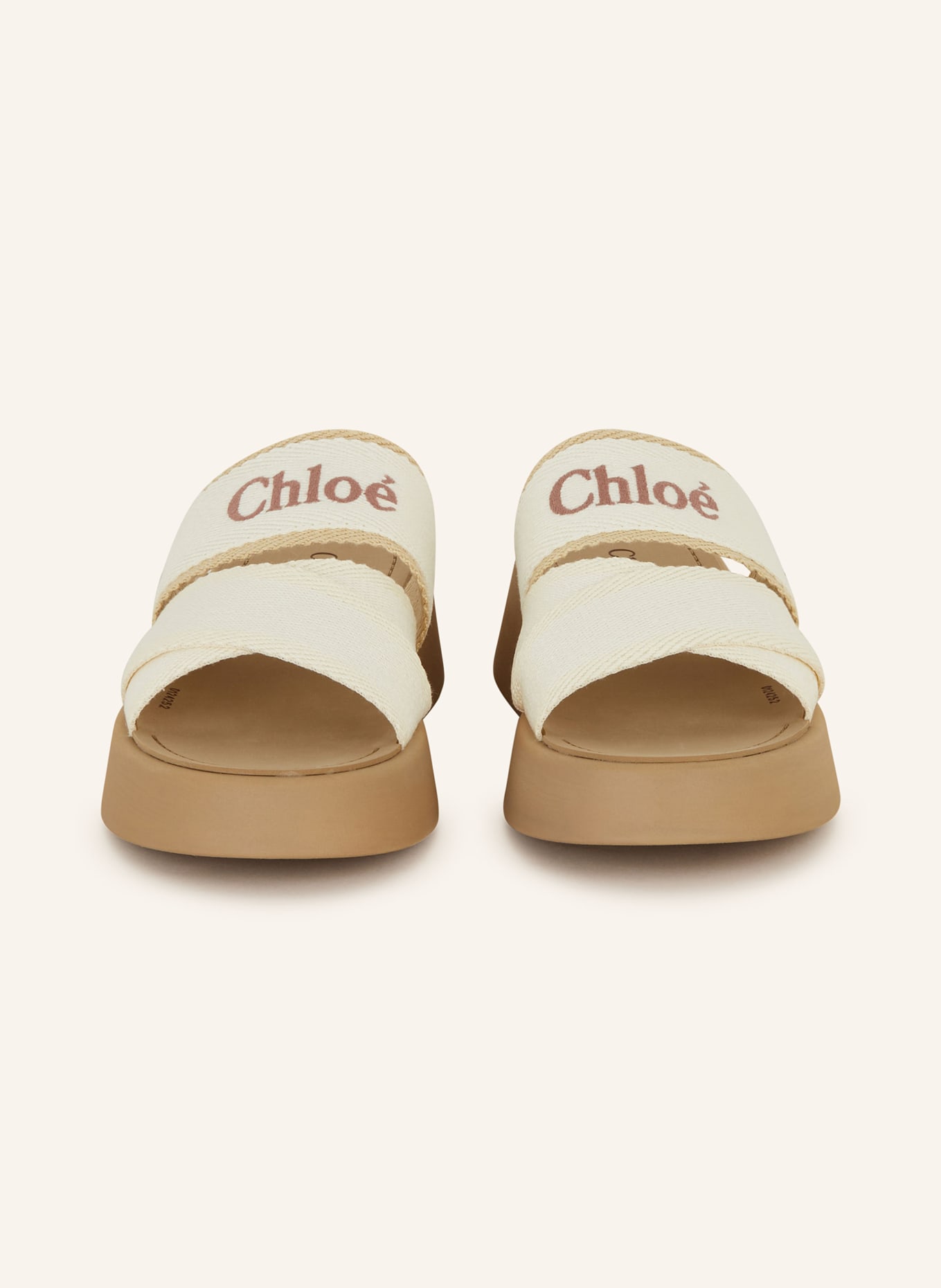 Chloé Platform slides MILA, Color: WHITE/ BEIGE (Image 3)