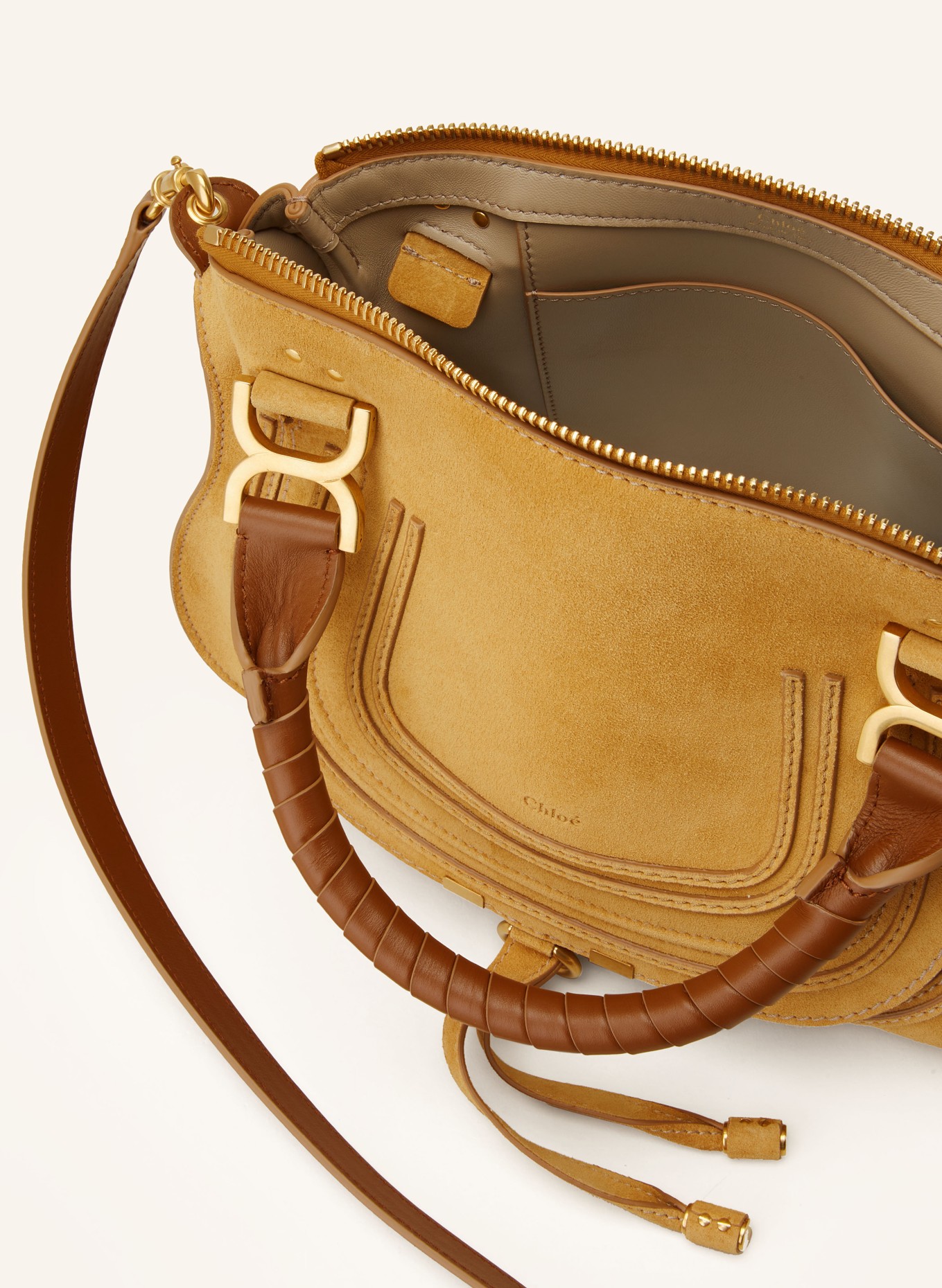 Chloé Handtasche MARCIE MEDIUM, Farbe: Safarie Gold (Bild 3)
