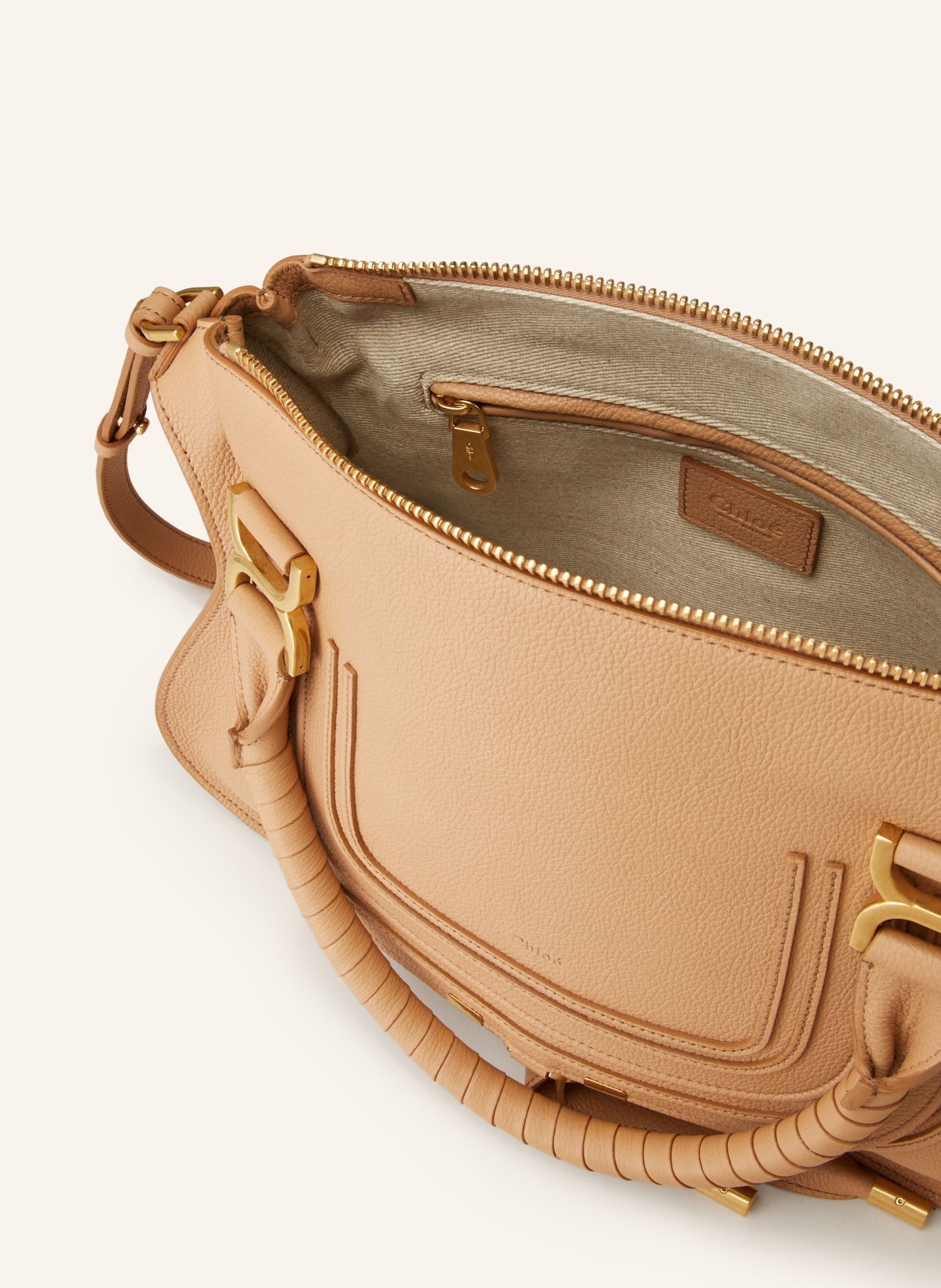 Chloé Handbag MARCIE LARGE, Color: LIGHT TAN (Image 3)
