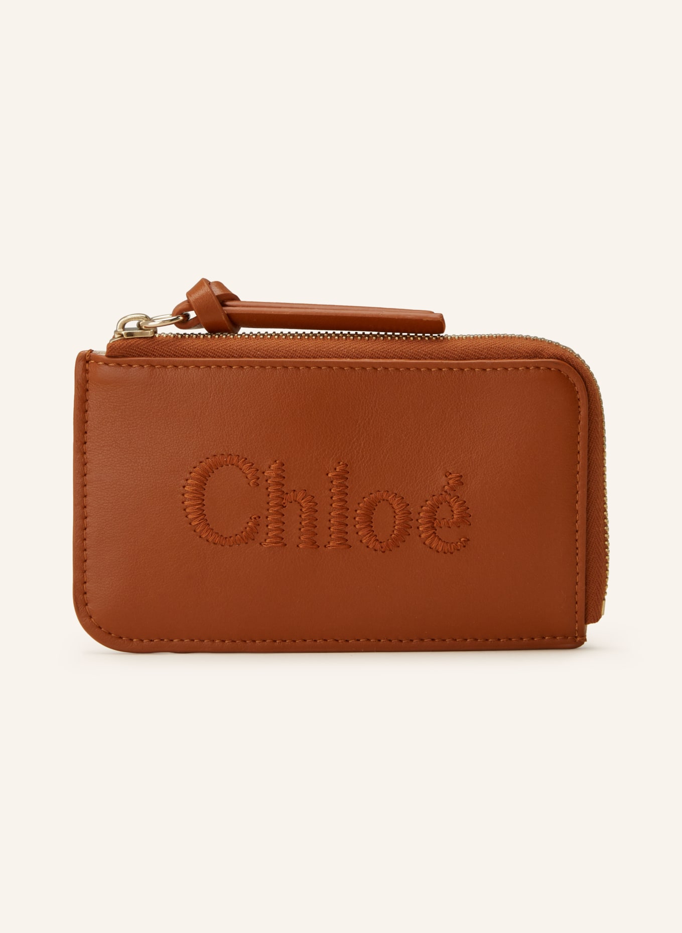 Chloé Card case with coin compartment, Color: CARAMEL (Image 1)