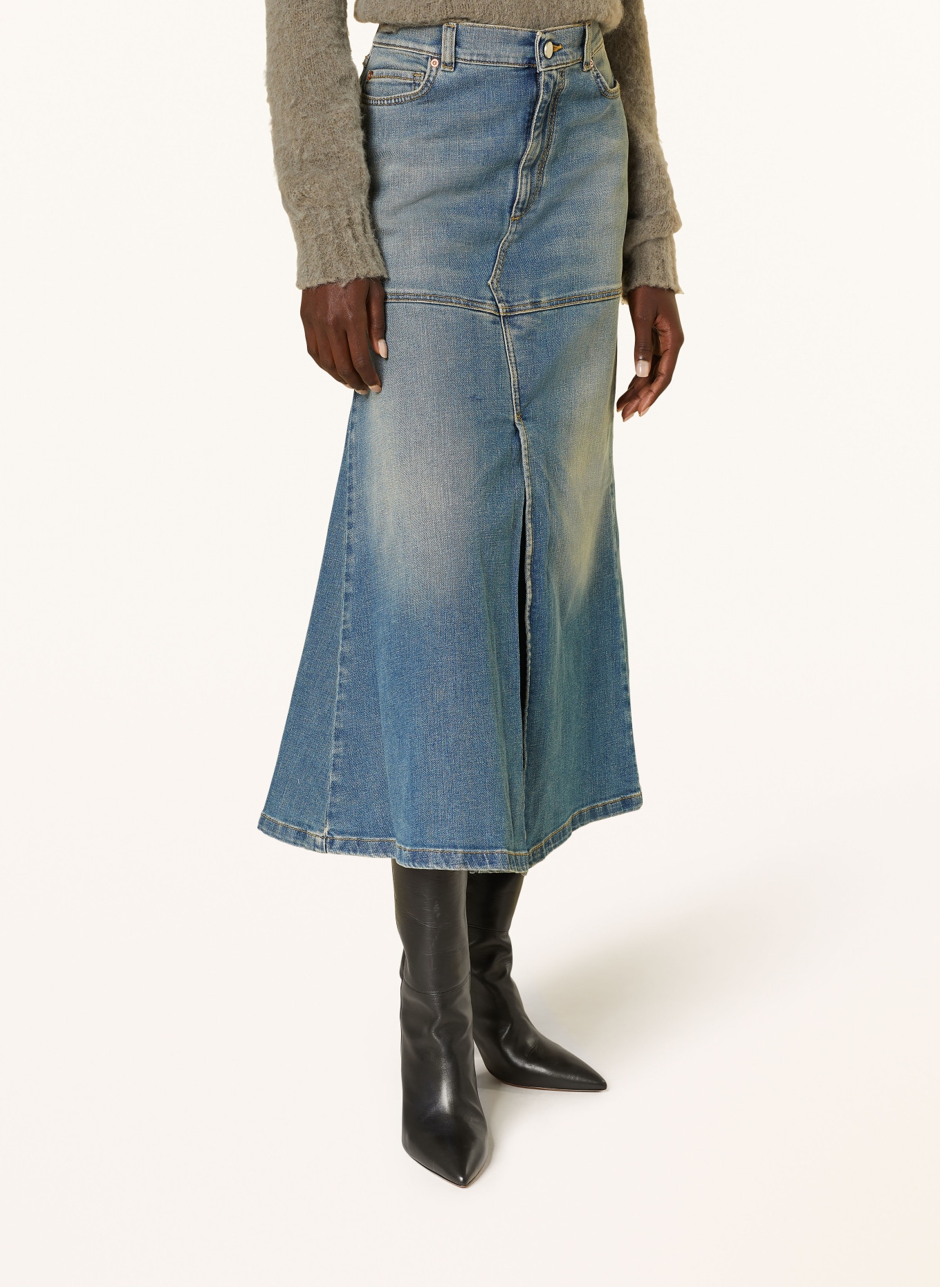 DOROTHEE SCHUMACHER Denim skirt, Color: 854 DARK DENIM (Image 4)