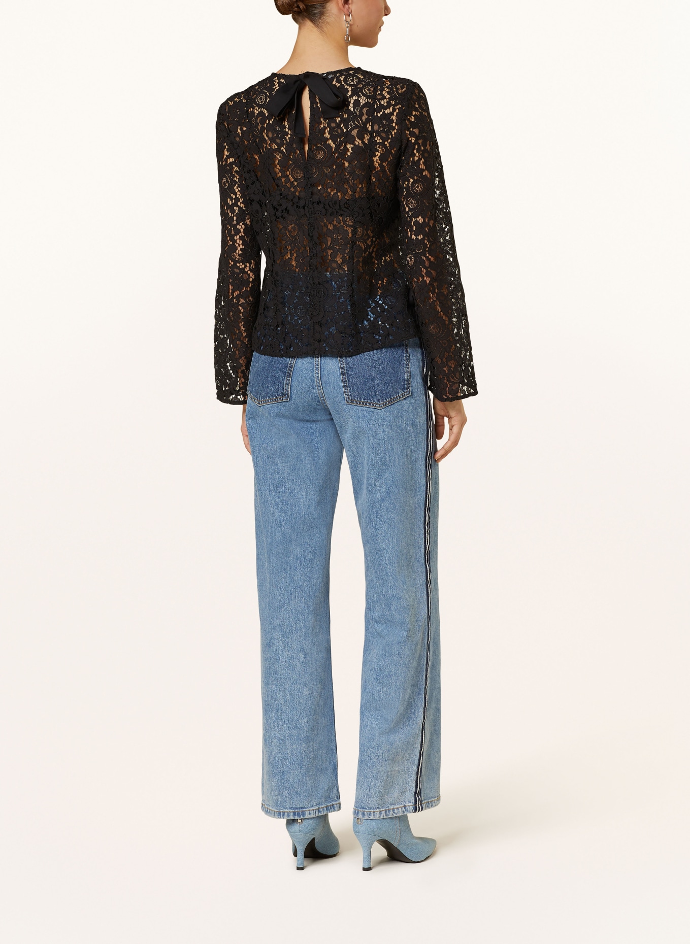 BAUM UND PFERDGARTEN Shirt blouse MIU made of lace, Color: BLACK (Image 3)