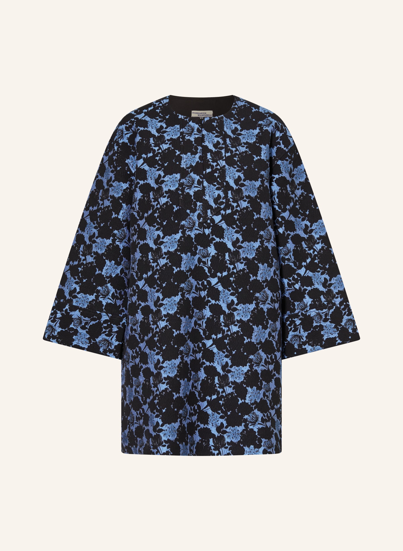 BAUM UND PFERDGARTEN Jacquard dress ABI, Color: BLACK/ BLUE (Image 1)
