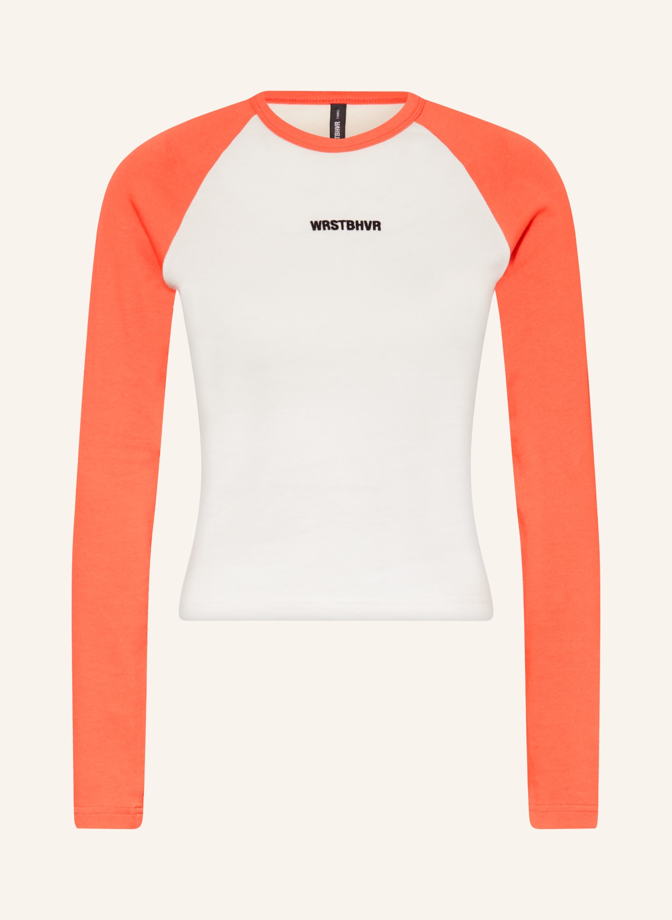WRSTBHVR Long sleeve shirt VILA, Color: WHITE/ RED (Image 1)