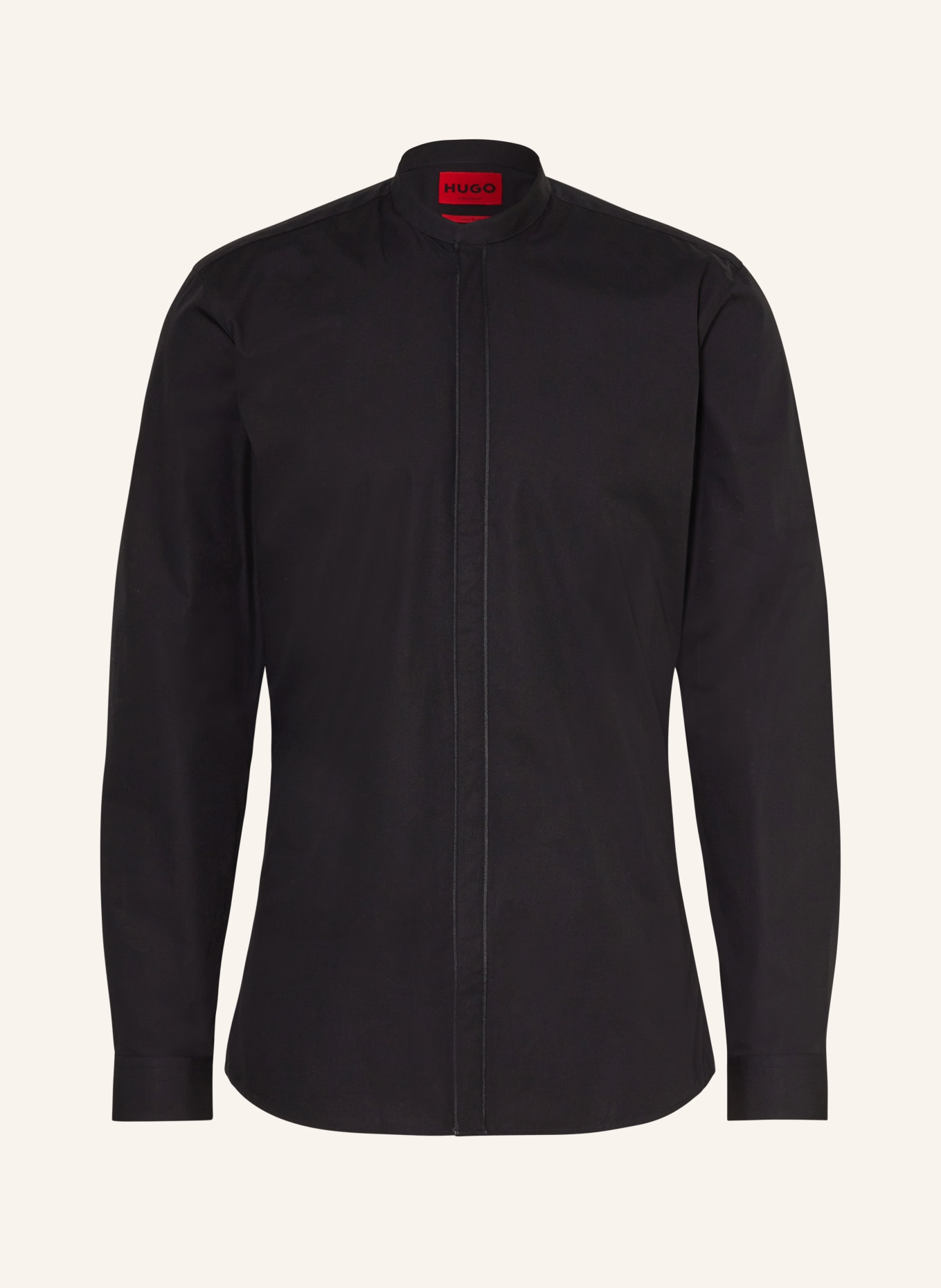 HUGO Jersey shirt ENRIQUE extra slim fit, Color: BLACK (Image 1)