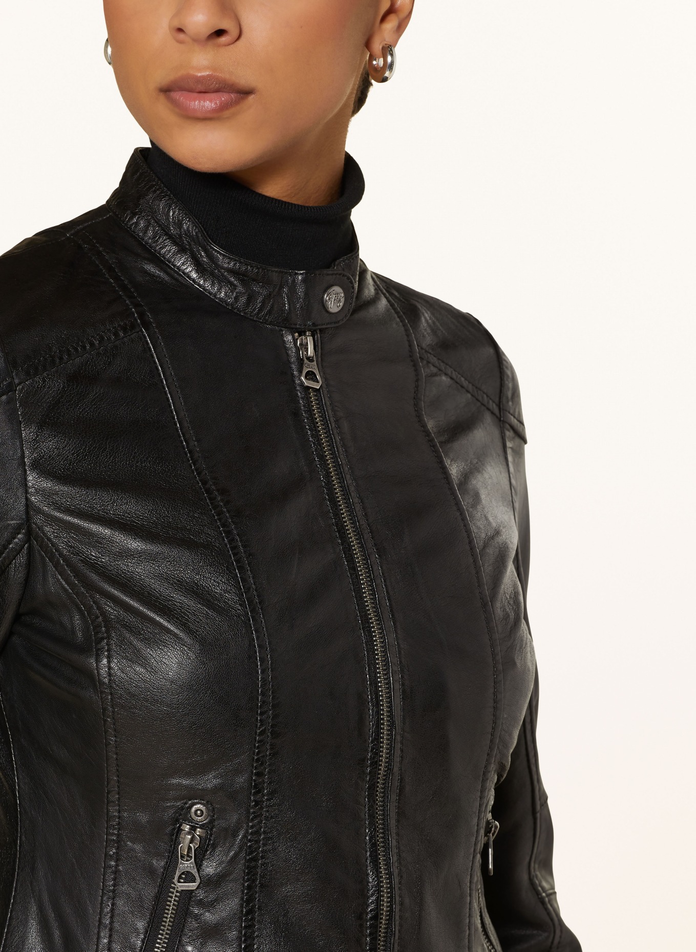 gipsy Leather jacket GWKEILI, Color: BLACK (Image 4)