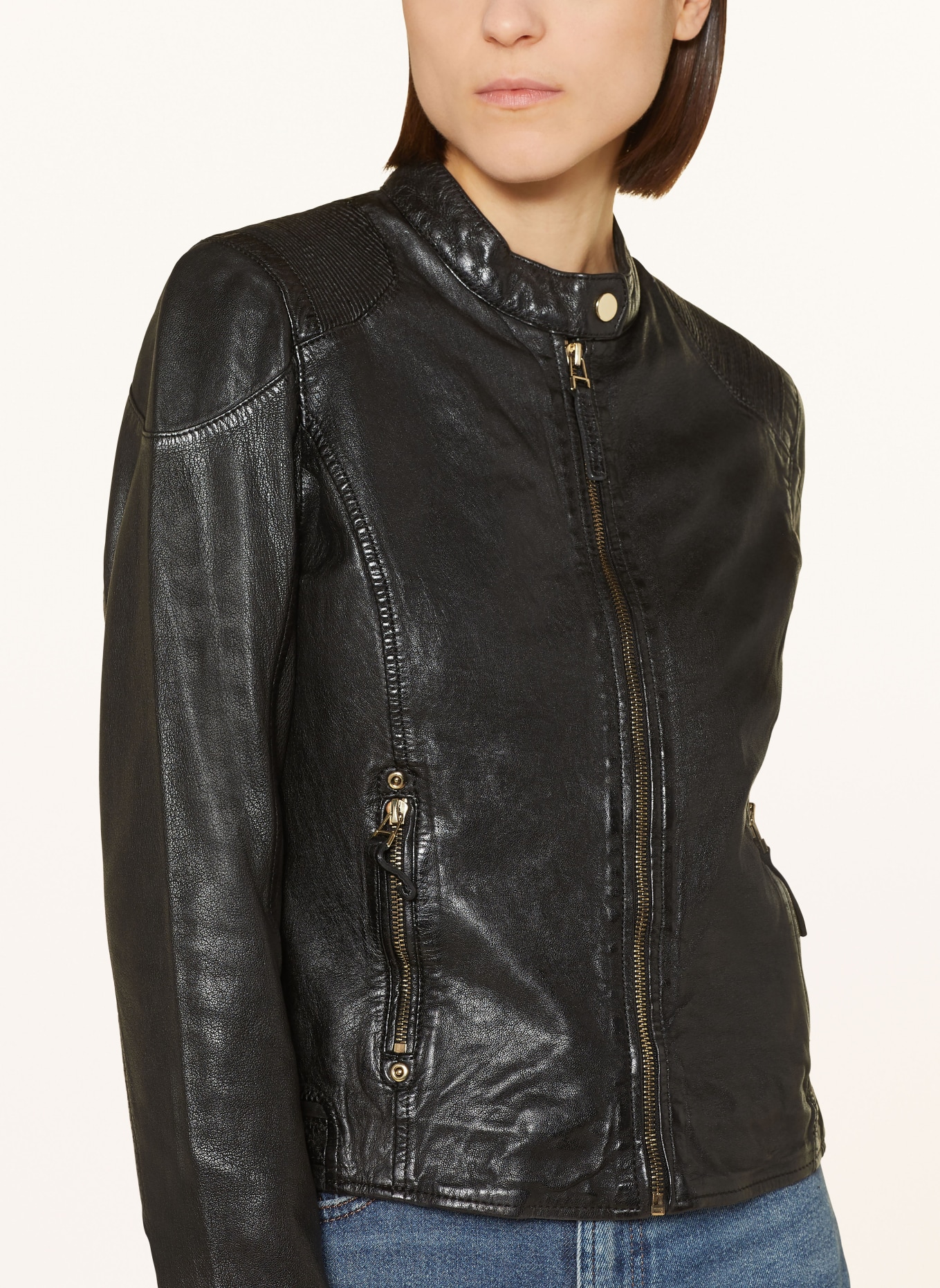 gipsy Leather jacket GWCADIZ in black