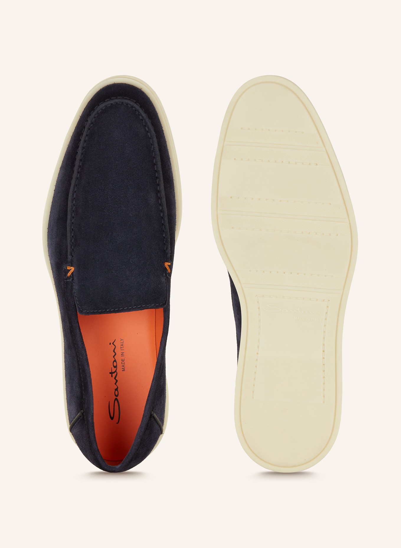 Santoni Slipper BOTANIST: DUNKELBLAU