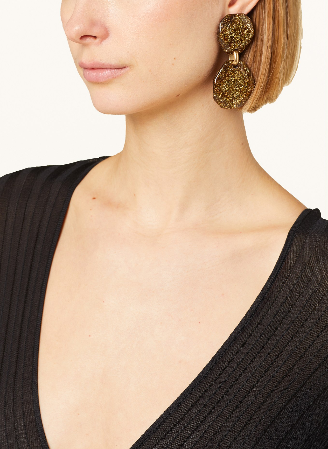 LOTT.gioielli Earrings DOUBLE ROCK DELUXE M, Color: GOLD (Image 3)