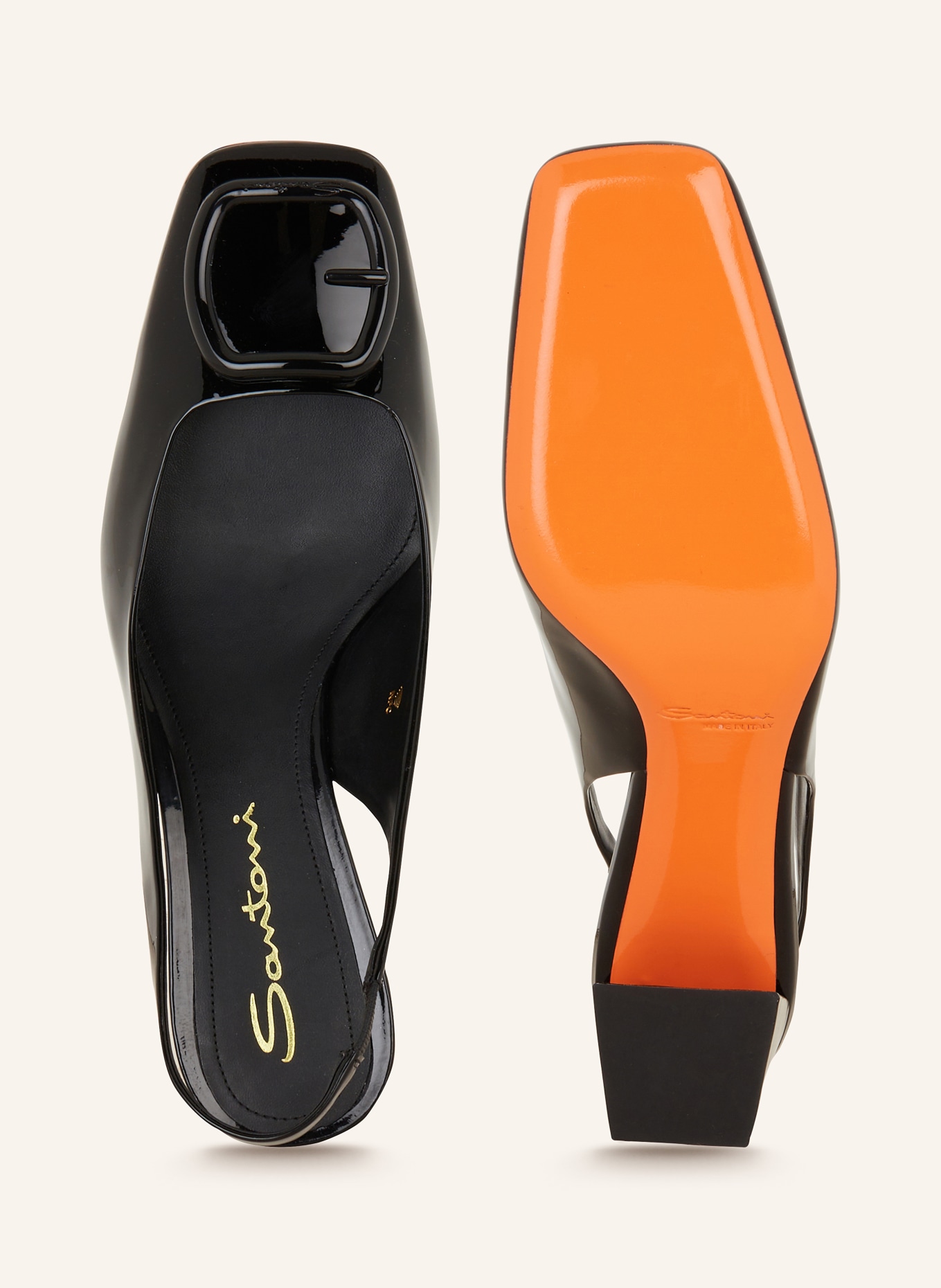 Santoni Slingback pumps LEMON, Color: BLACK (Image 5)